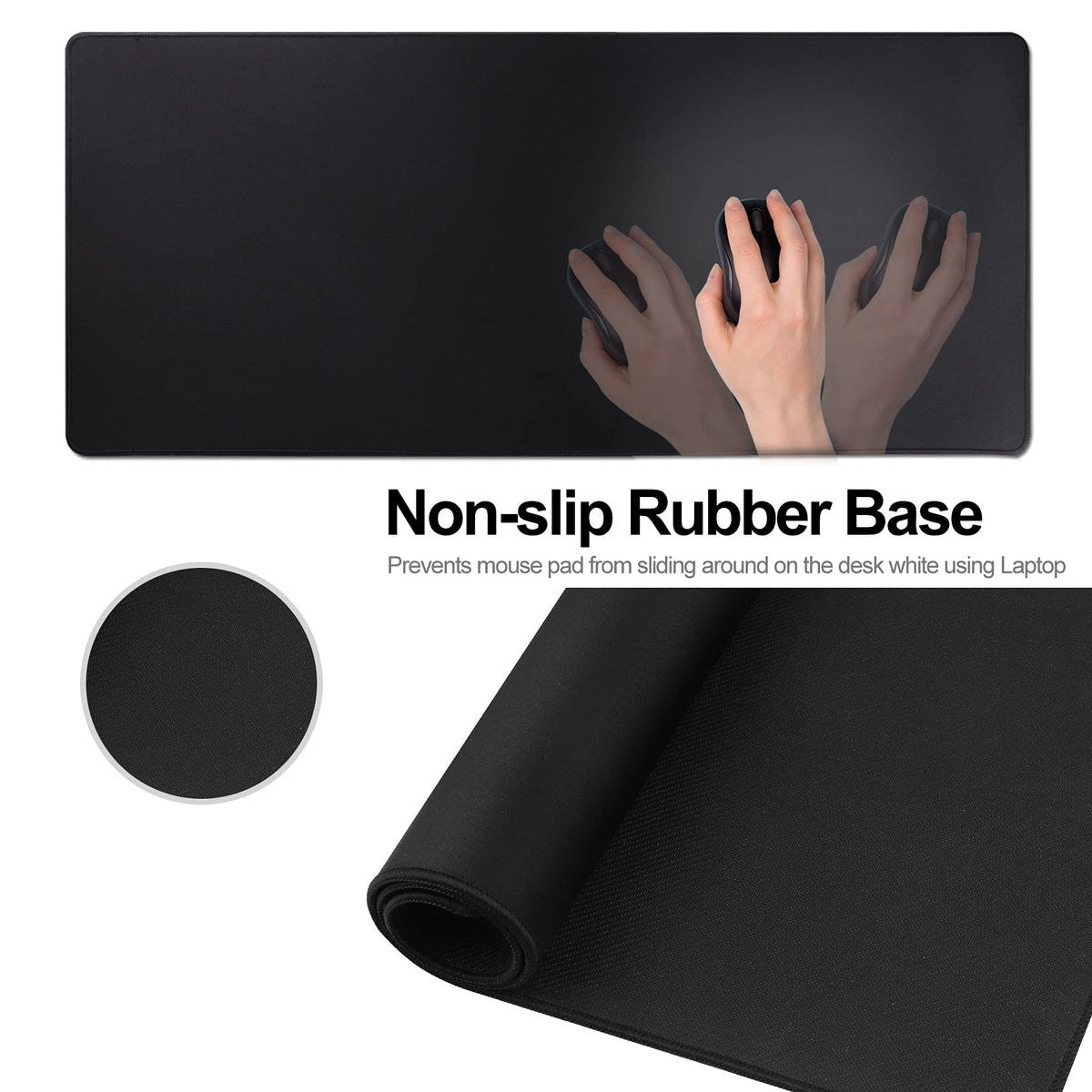 Large Gaming Mouse Pad (900x400x0.3MM), BviFioX Extended Large Mouse Pad with Premium Textured