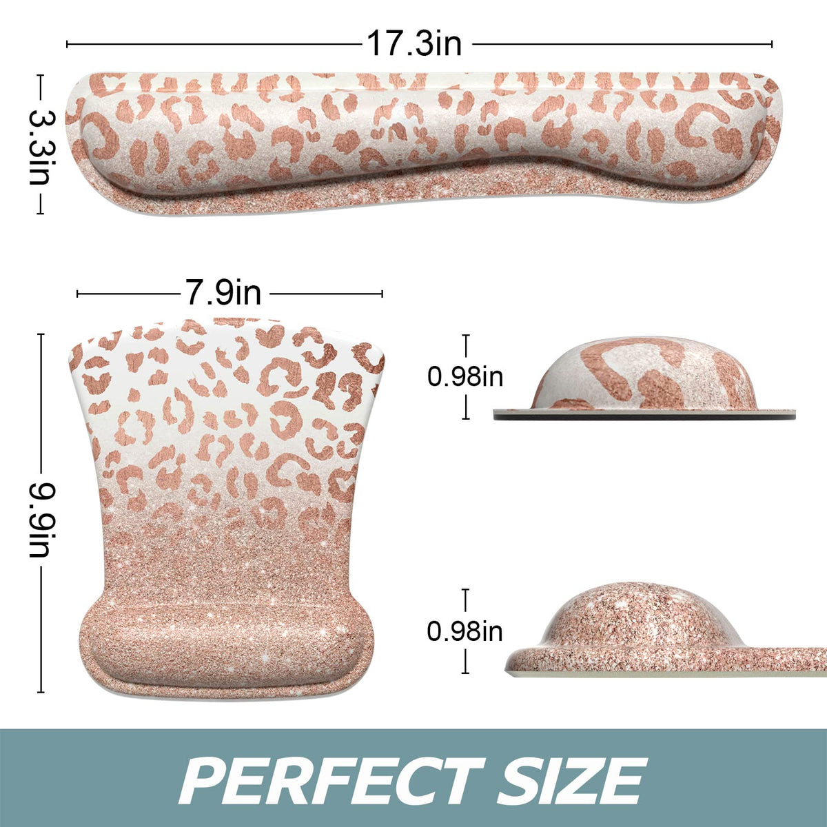 ITNRSIIET Mouse Pad Wrist Support Keyboard Wrist Rest Pad Ergonomic Mousepad Non-Slip Memory Foam