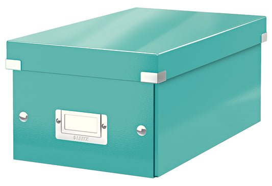 Leitz DVD Storage Box, Ice Blue, Click and Store Range, 60420051