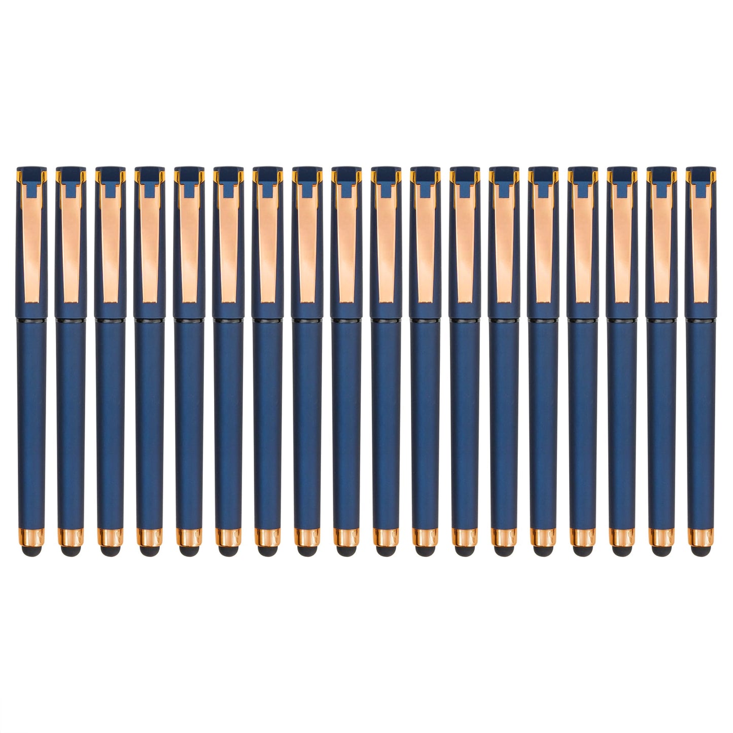 Linbsunne Black Gel Pens 0.7mm Medium Point Pen 2-in-1 Stylus