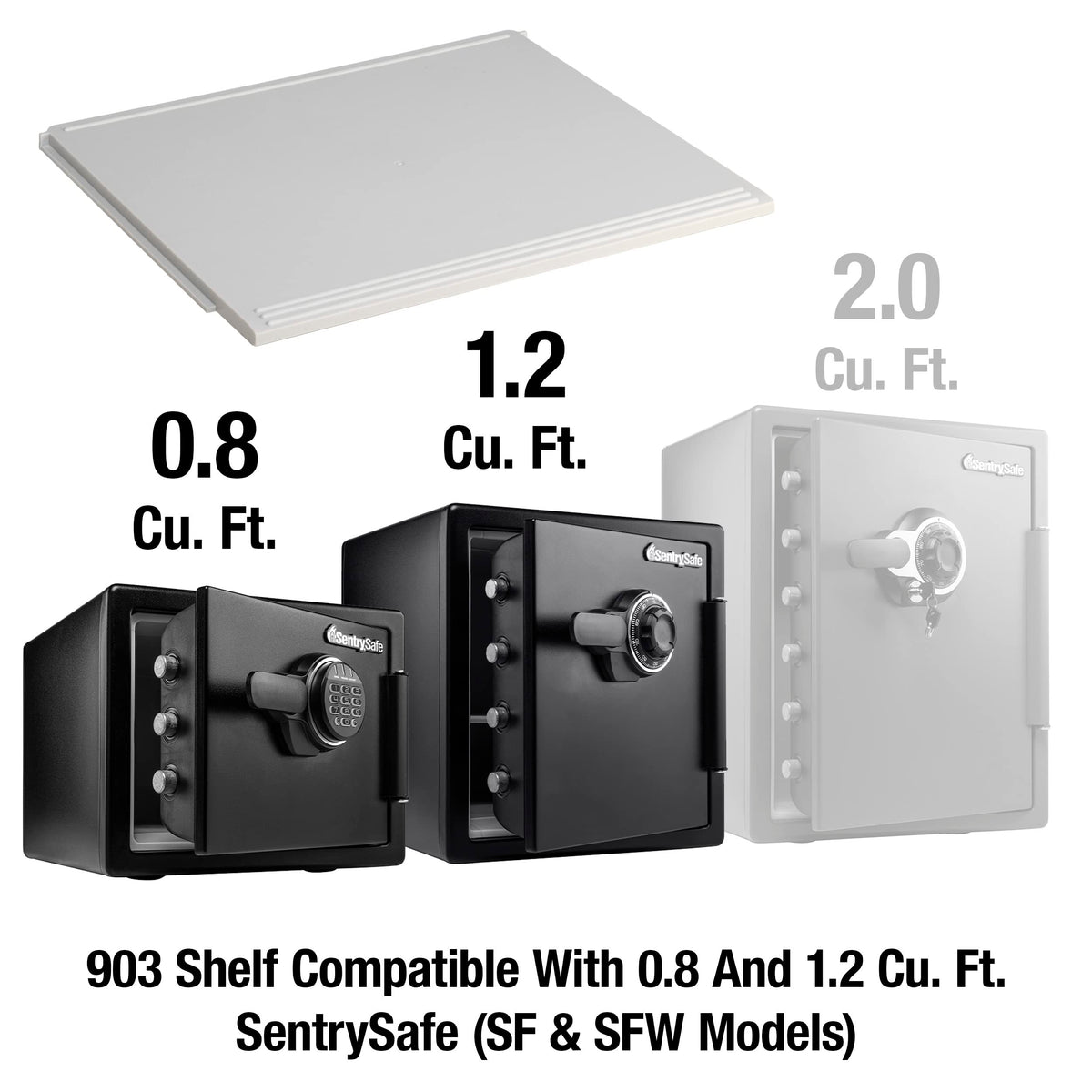 SentrySafe Shelf Insert for SFW082 and SFW123 Fireproof and Waterproof Safes, White Adjustable Safe