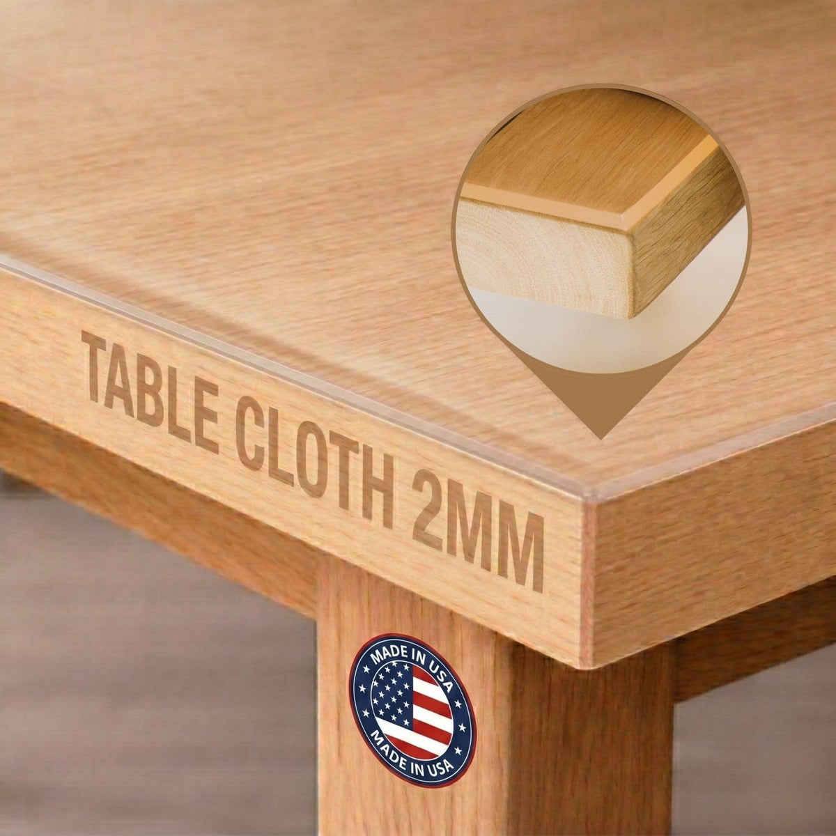 Clear Table Cover Protector, 32x32 inch, Premium Quality with 2 Mm Thickness, Stain Resistant