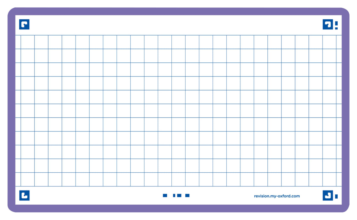 Oxford Flash 2.0 Pack of 80 Flash Cards Size 7/5 x 12.5 cm Small Squares on Both Sides - Navy Blue