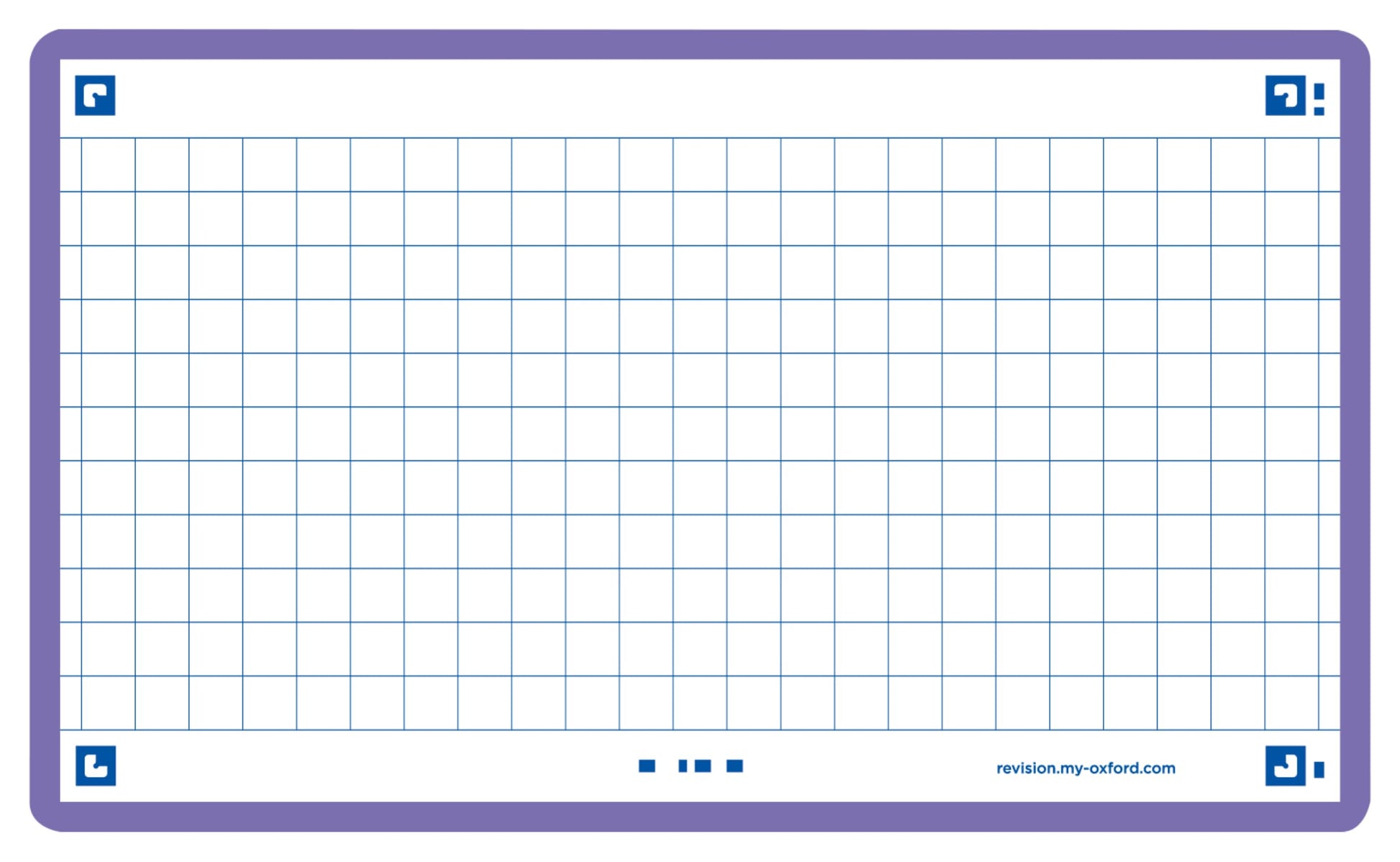 Oxford Flash 2.0 Pack of 80 Flash Cards Size 7/5 x 12.5 cm Small Squares on Both Sides - Navy Blue