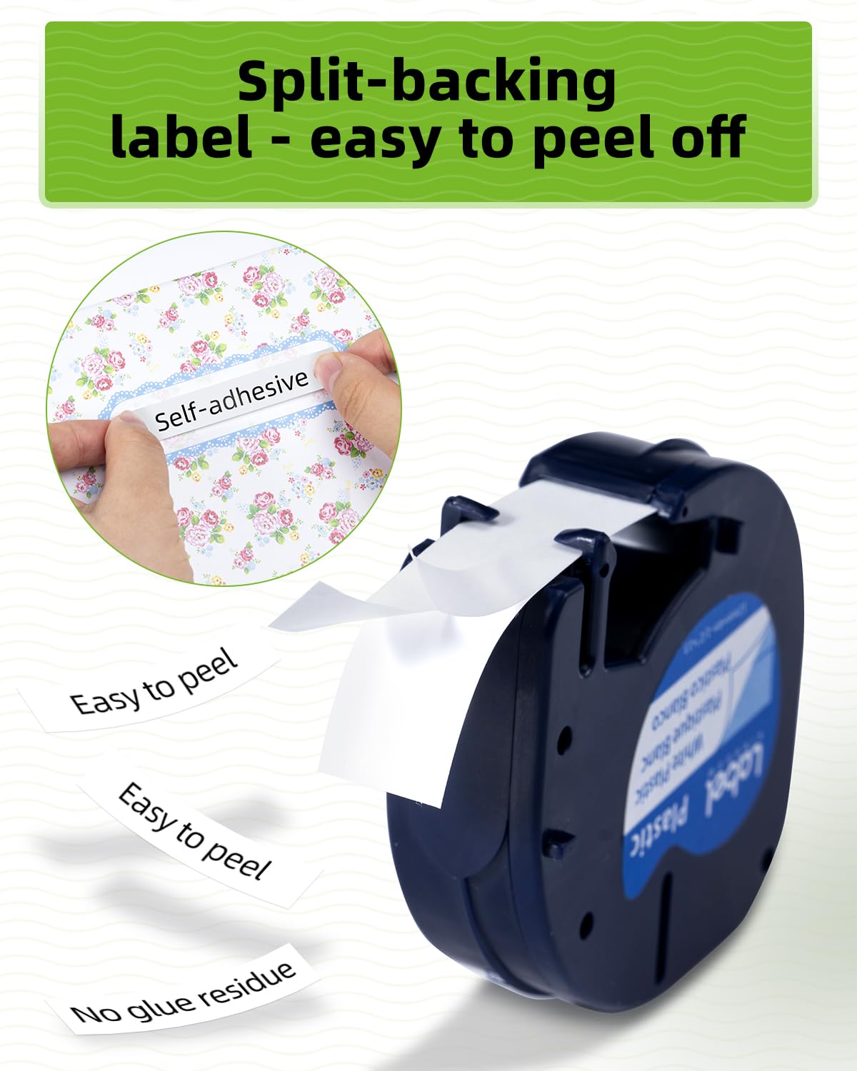 7 Pack Compatible with Dymo Letratag Plastic Label Maker Refill 91331