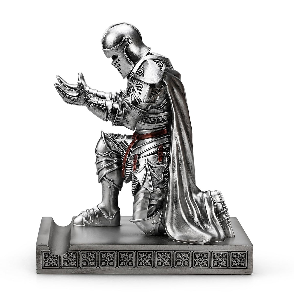 Knight Pen Holder Desk Organizer Office Decor Letter Opener for Desk Silver