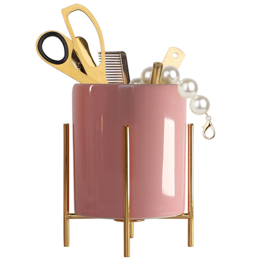 SIEBOLD Ceramic Pen Holder Stand Cup Pencil Holder Organizer Makeup Brush Holders for Home Office