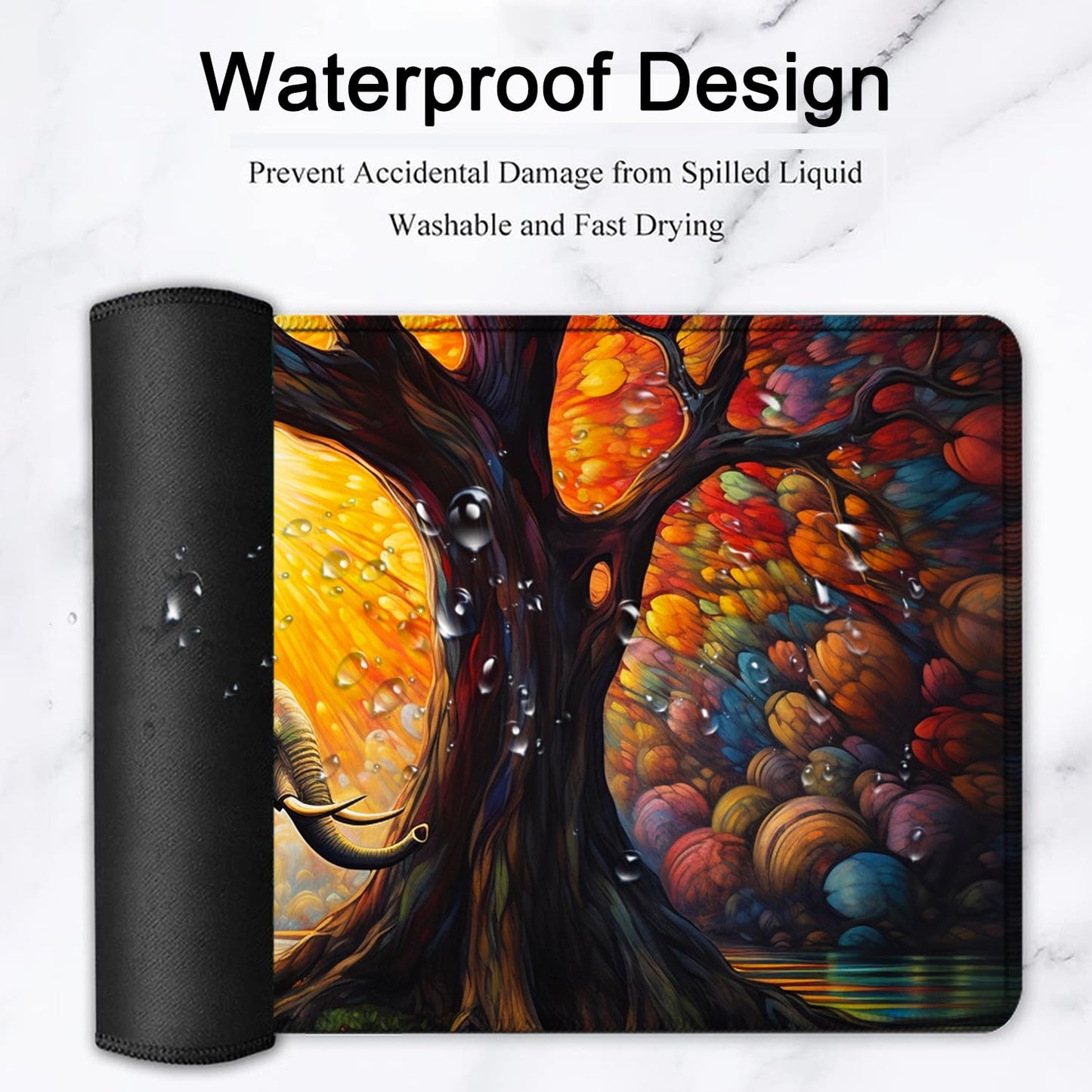 Large Mouse Pad, 31.5 x 11.8in Extended Gaming Mouse Pad with Stitched Edges,XXL Mousepad Protector