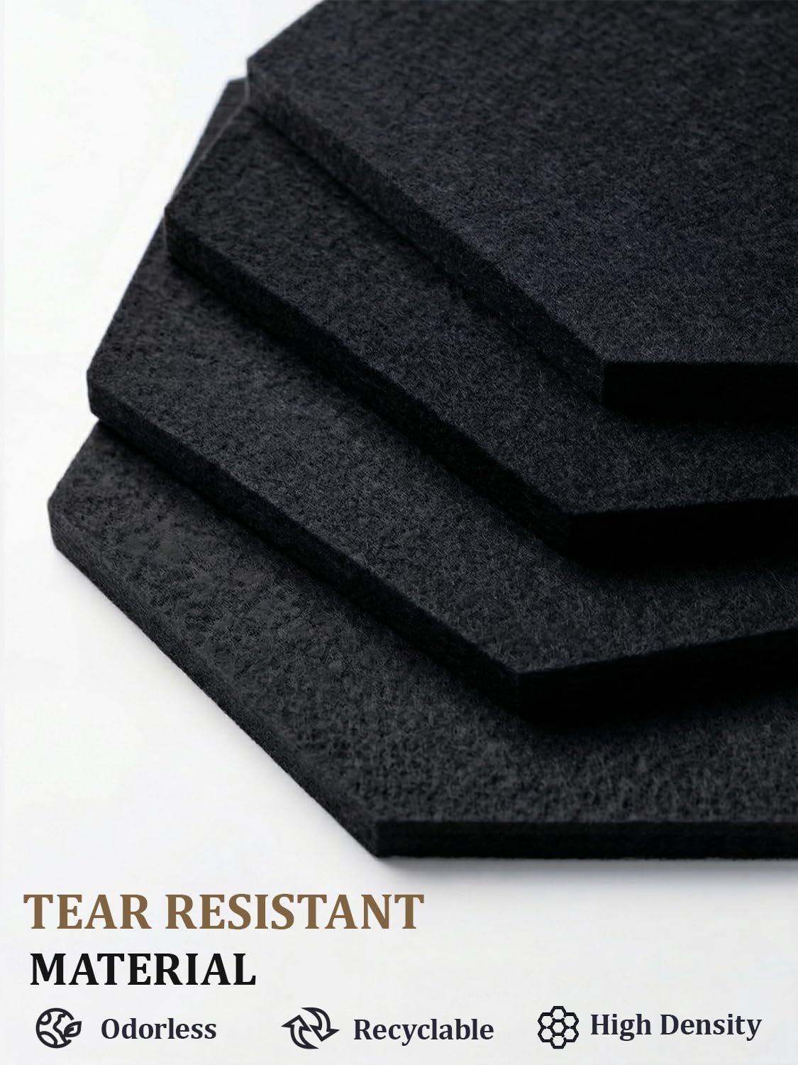 Uoisaiko 8-Pack Hexagon Felt Bulletin Board Tiles, Cork Board Alternative