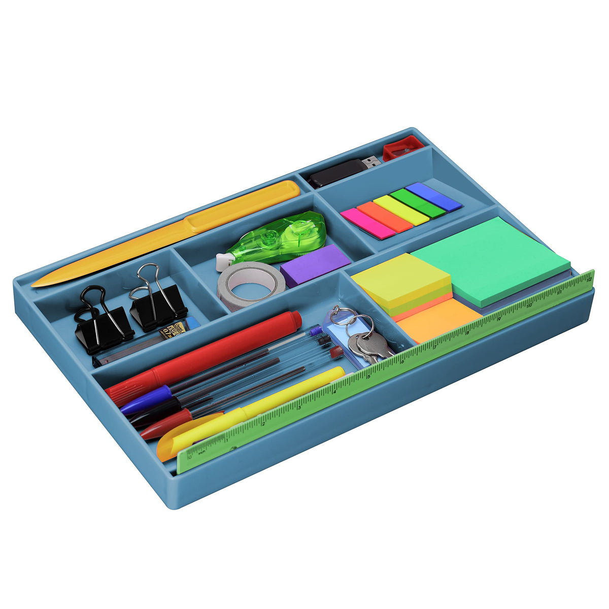 Acrimet Desk Drawer Organizer Tray with 8 Compartments – Multi-Purpose Bin for Office Supplies