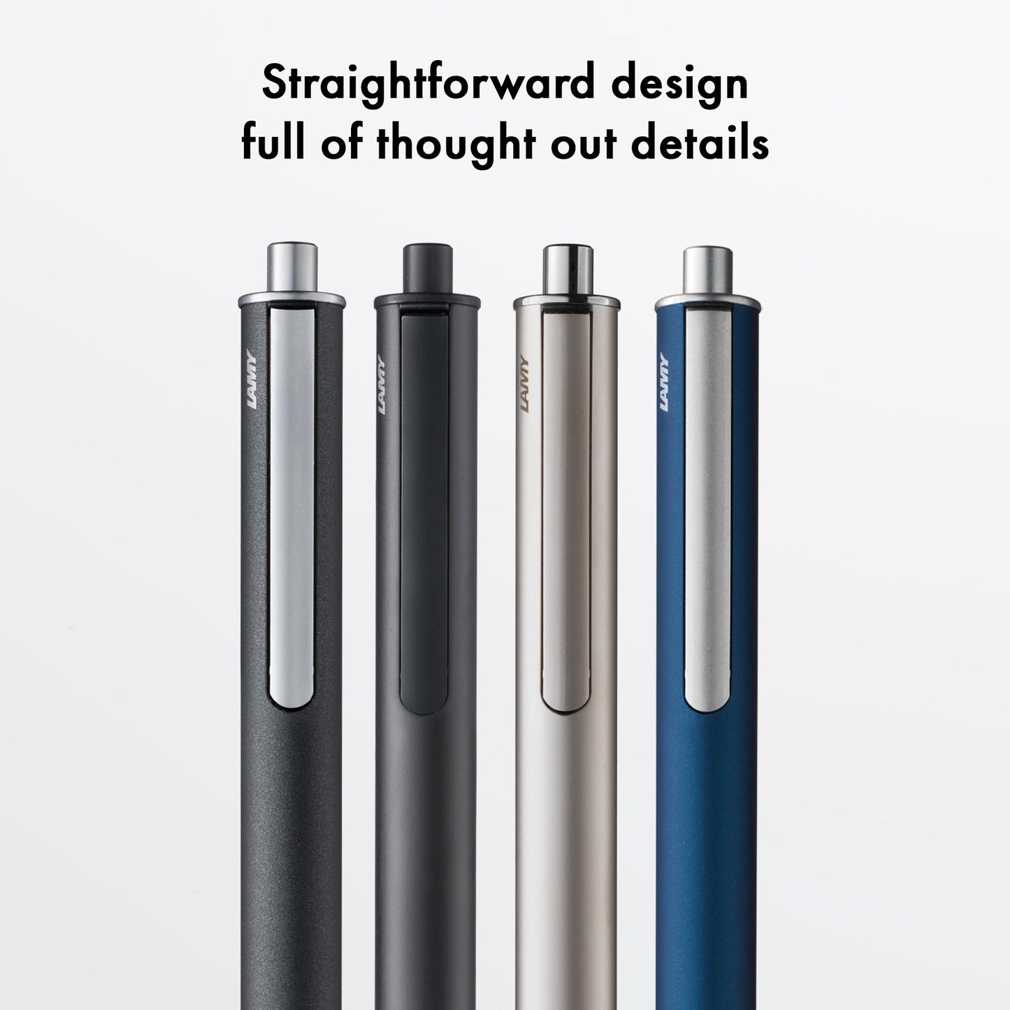 Lamy swift Palladium - modest rollerball pen with a smooth writing experience - robust metal casing