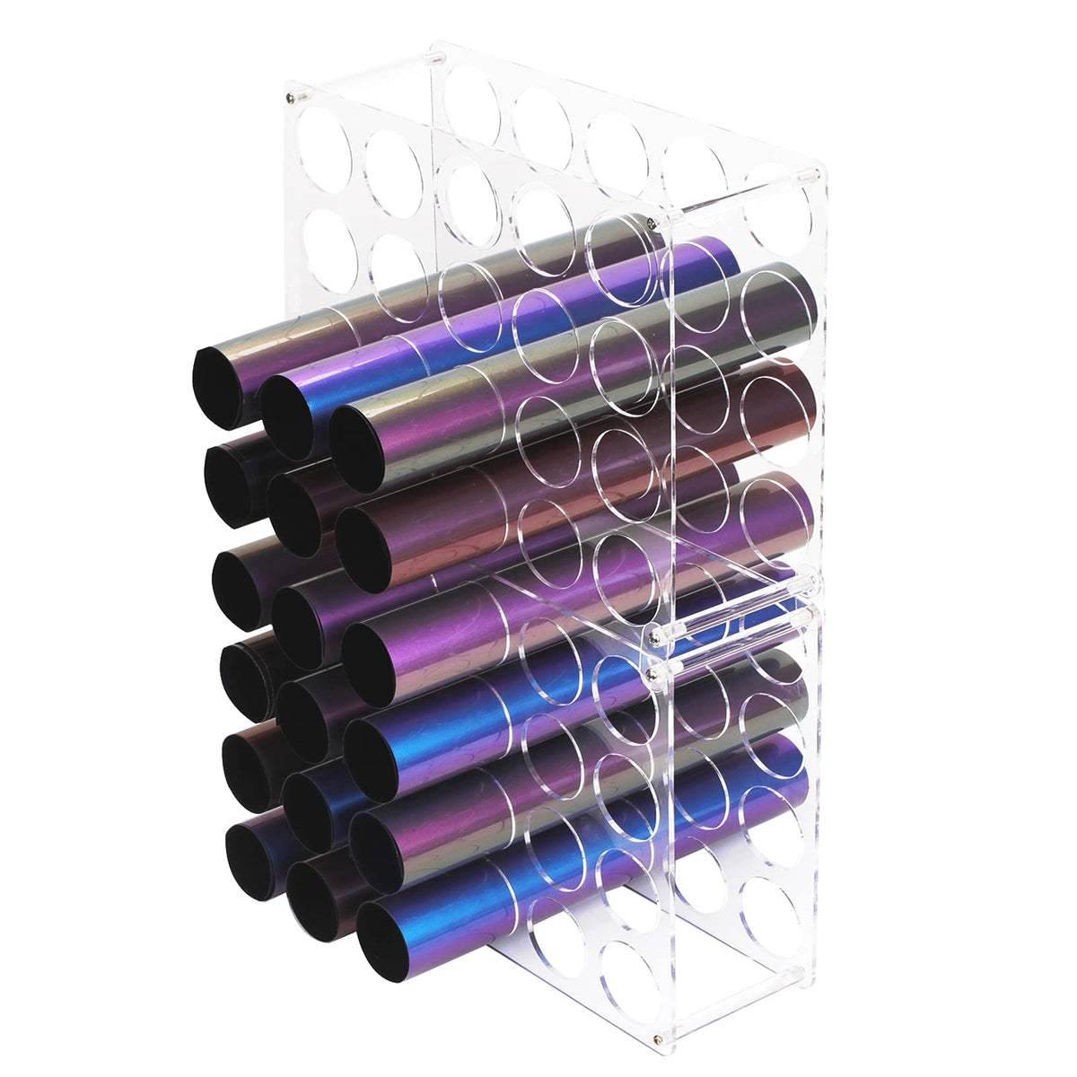 Vinyl Roll Storage 40-Holes Vinyl Storage Rack for Craft Room Vinyl Roll Holder for up to 40 Vinyl