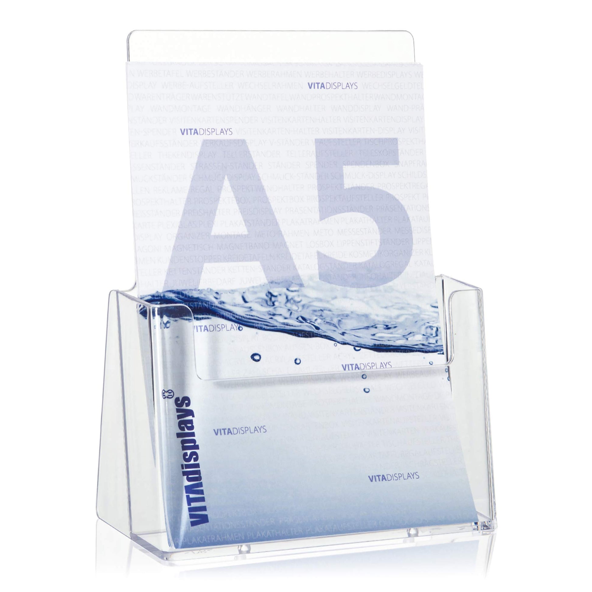 taymar® Table brochure Holder DIN A5, Transparent.