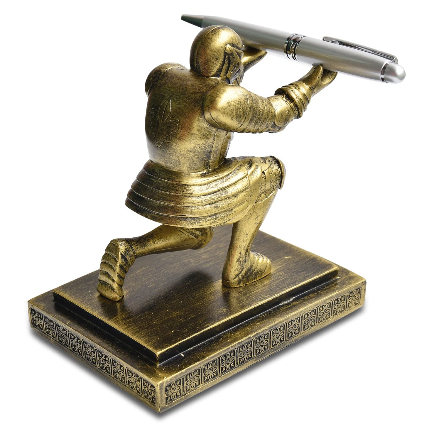 Miyolo Knight Pen Holder Kneeling Soldier Pencil Stand Desk Organizers Accessories Fancy Cool