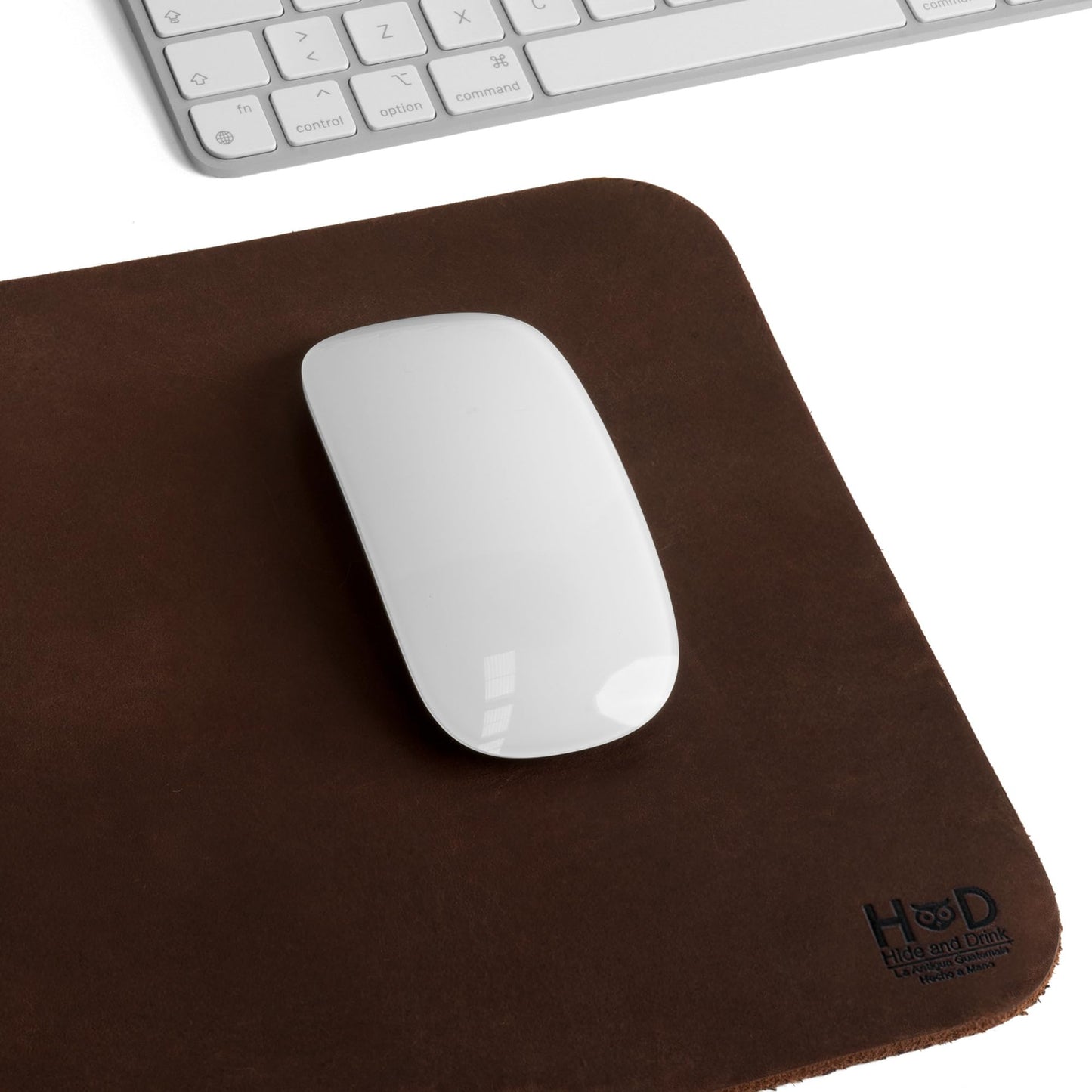 Hide & Drink Genuine Leather Mouse Pad, Anti Slip Leather Mousepad for Gaming, for Apple Magic