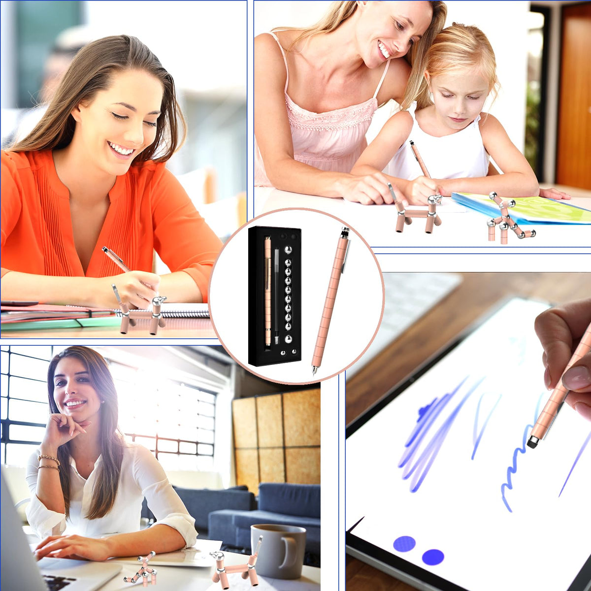 Fidget Gel Pen Teen Girls Gift Ideas - Unique Back to School Supplies Gift for Students & Teachers