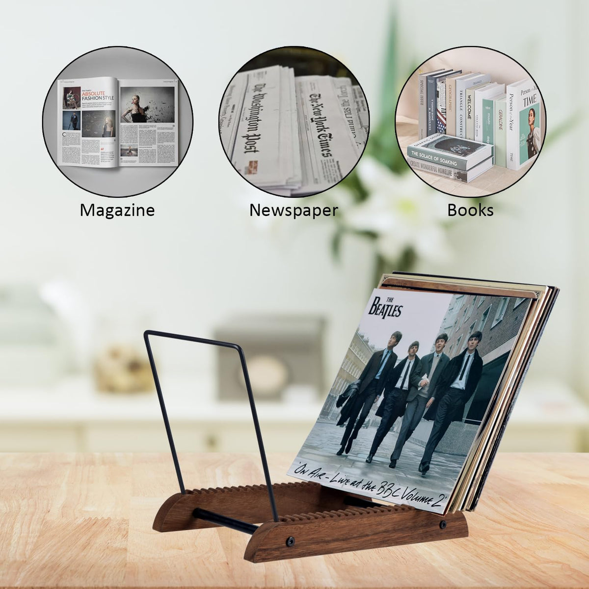 Extra-Large Vinyl Record Holder Storage, Multi-Functional Storage & Display