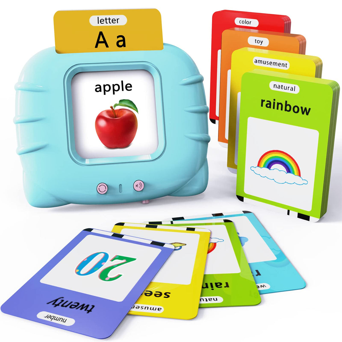 Lapare Audible Educational Toy with Music for Toddlers Age 1 2 3 4 5, 252 Sight Words Flash Cards