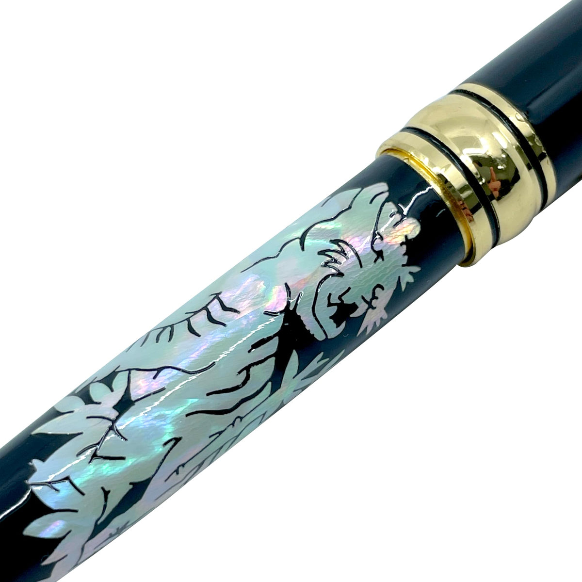 Nacreh Inlay Mother of Pearl Design Handmade Ballpoint Pen Retractable Executive Gift Deluxe