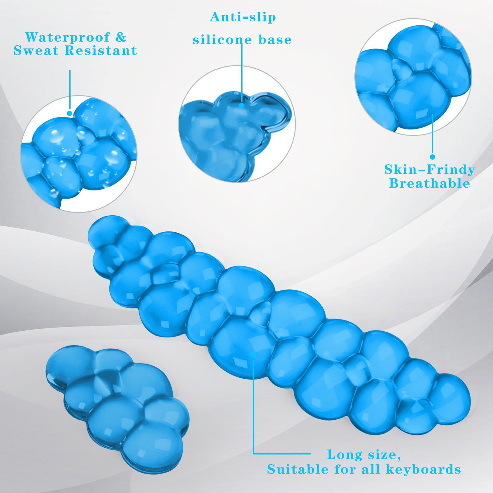Gel Cloud Keyboard and Mouse Wrist Rest, Cute Wrist Support and Arm Support Keyboard Rest for