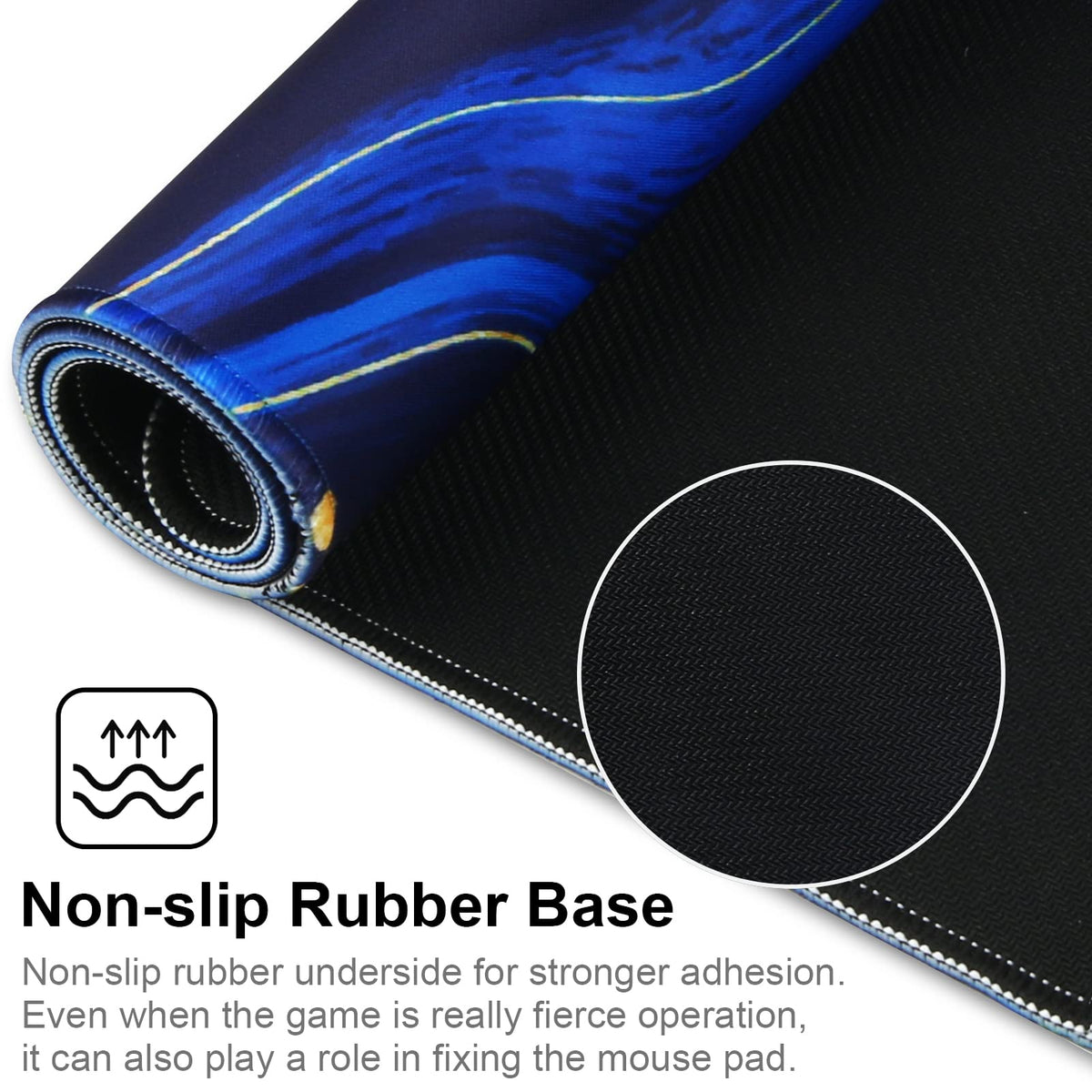 Jahosin Large Gaming Mouse Pad with Stitched Edges,[35.4x15.7In] Extended Mouse Pad with Non-Slip