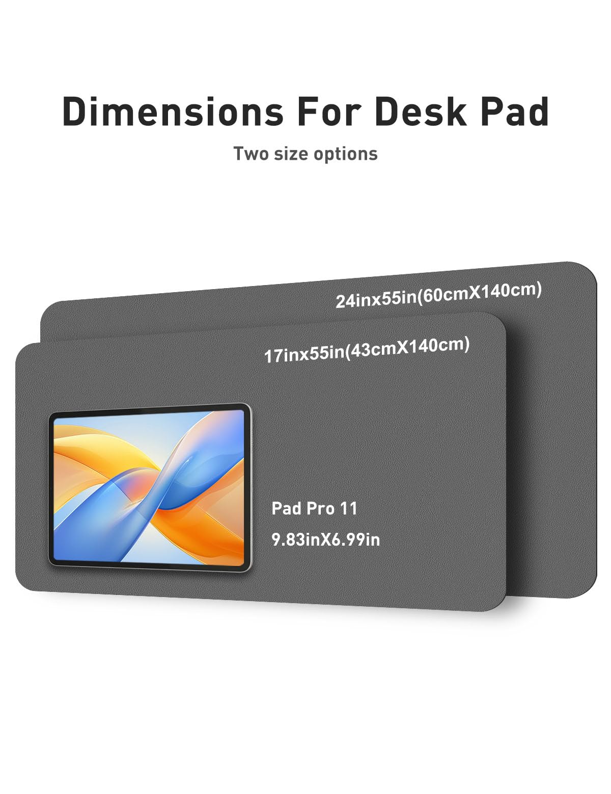 Aothia Faux Leather Desk Mat - Non-Slip PU Leather Desk Blotter, Waterproof Writing Surface, Large