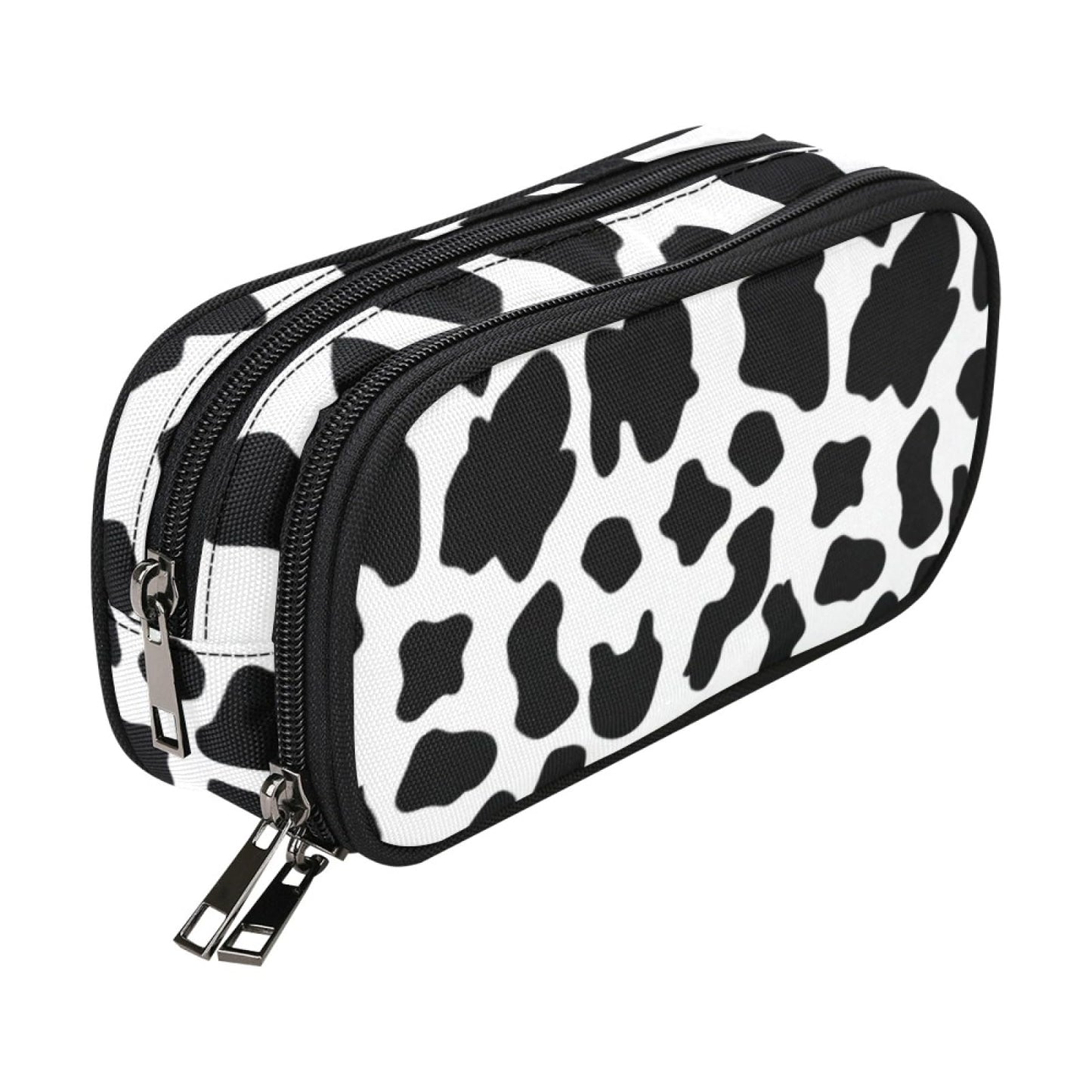 ANANGTEE Cow Print Pencil Pouch Case for Girls Boys Kids Big Storage 10x5