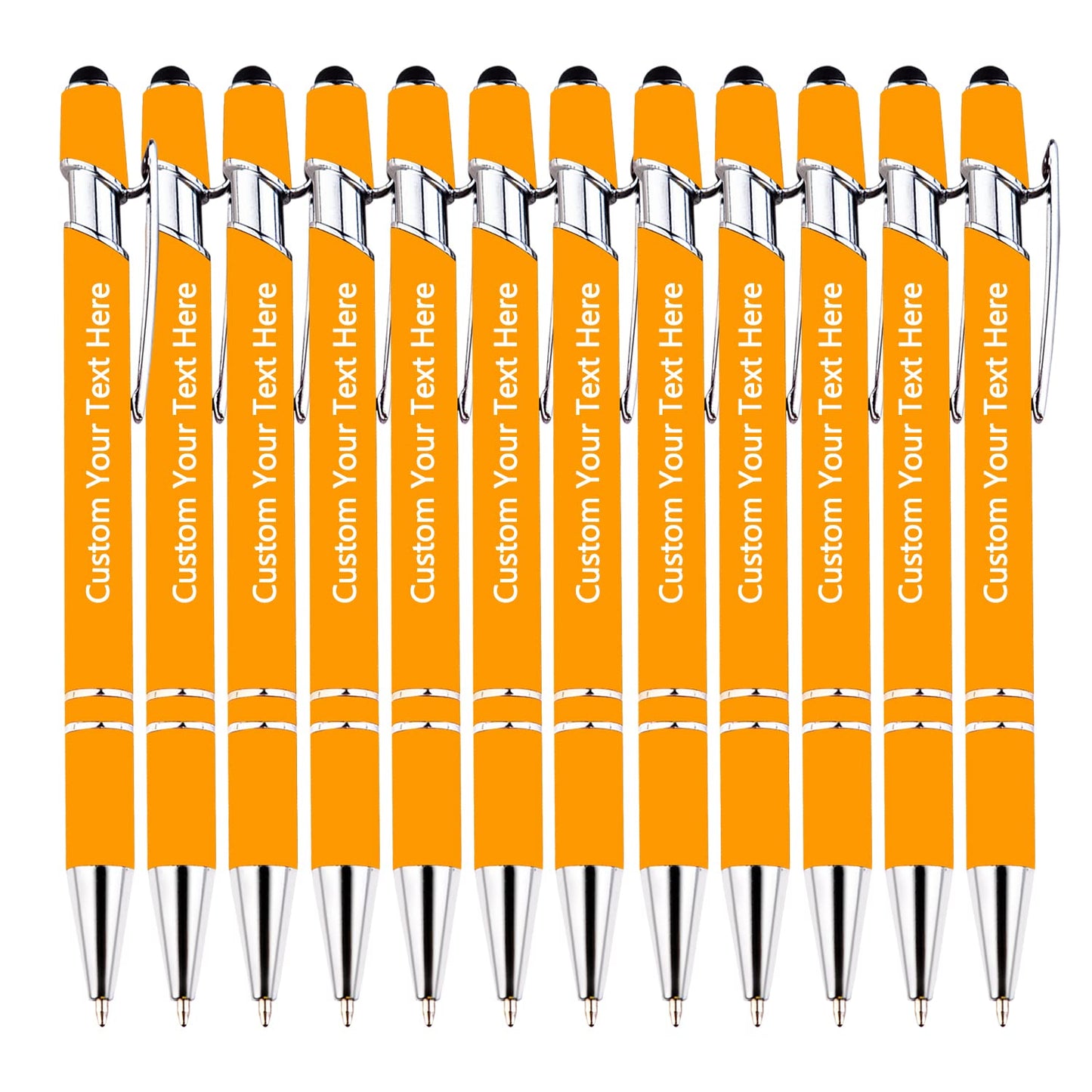 KOLOWKO Personalized 2-in-1 Ballpoint Pen & Stylus - Custom Text/Name/Message - Bulk Order Up to