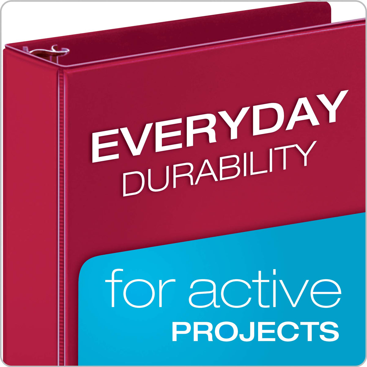 Cardinal 3 Ring Binders, Binders for School and Office, Durable 2 Inch Binder with Round Rings