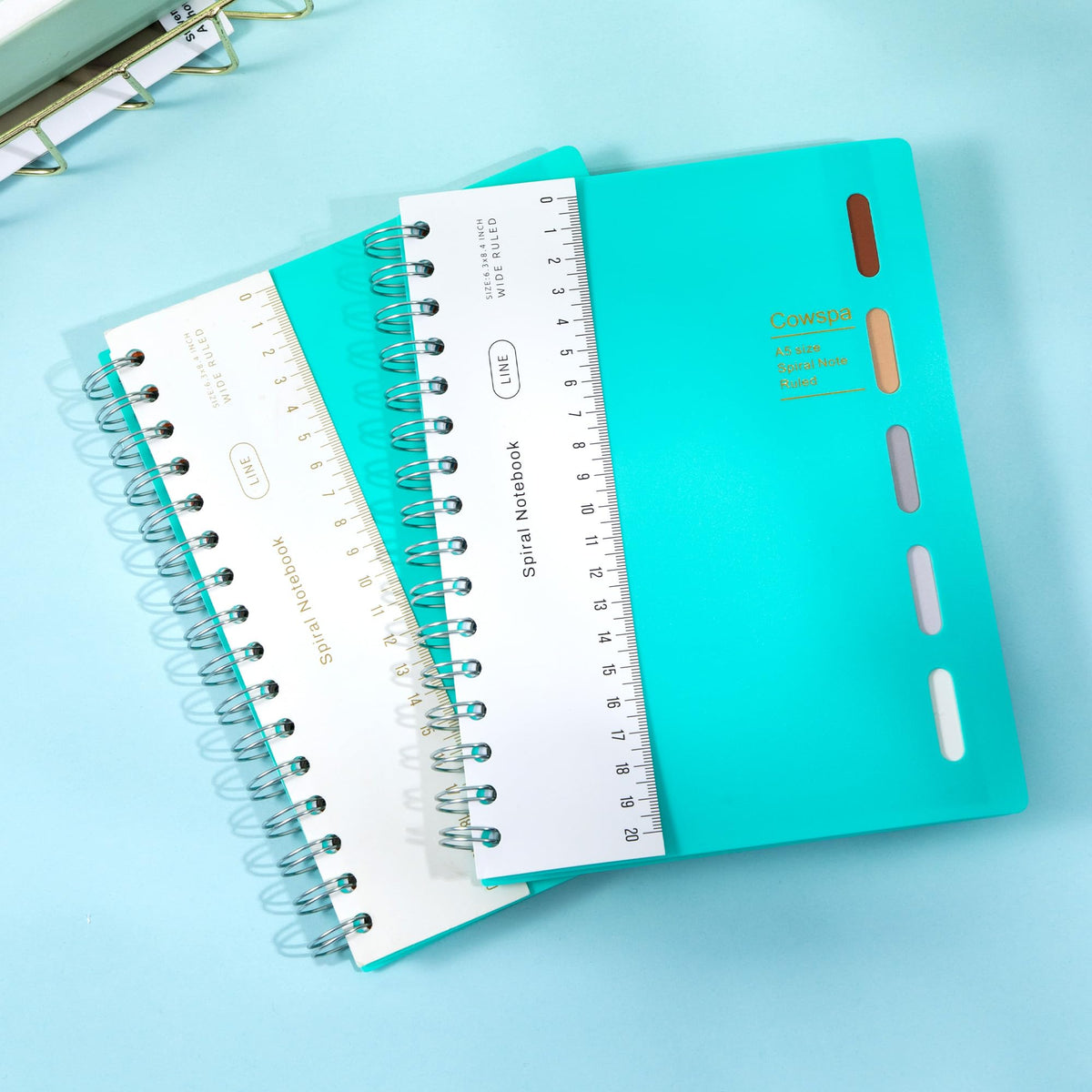 Yoment 2 Pack 5 Subject Notebook Wide Ruled Spiral Notebooks 5x7 with Tabs