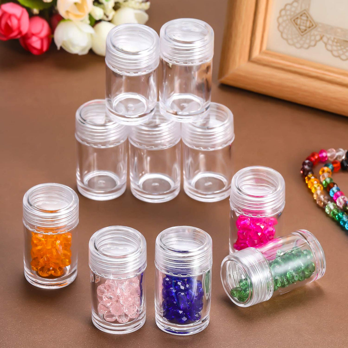 Blulu 30 Bead Container Lidded Small Box, 1.85 x 1 Inch