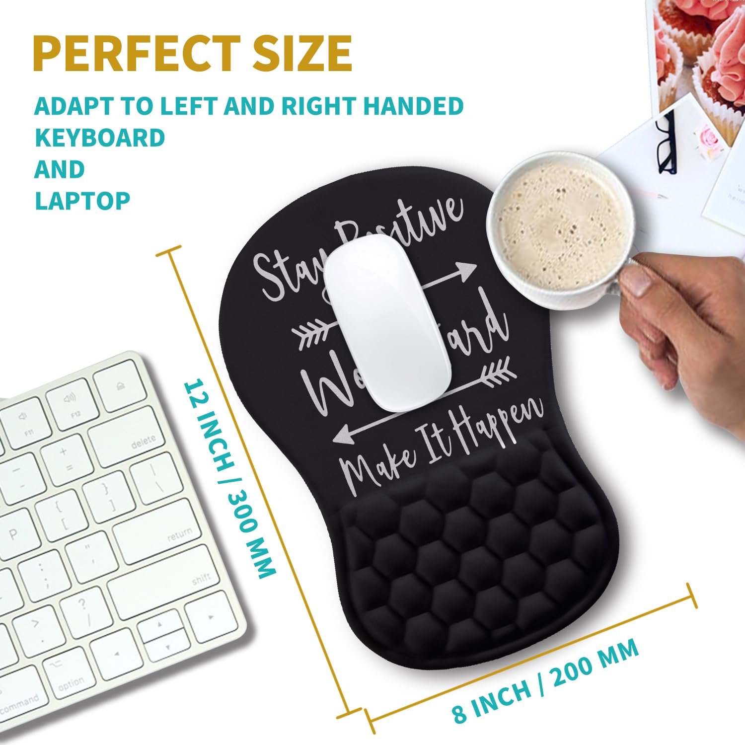 Hokafenle Ergonomic Mouse Pad Wrist Support, Wrist Rest Mousepad for Carpal Tunnel Pain Relief with