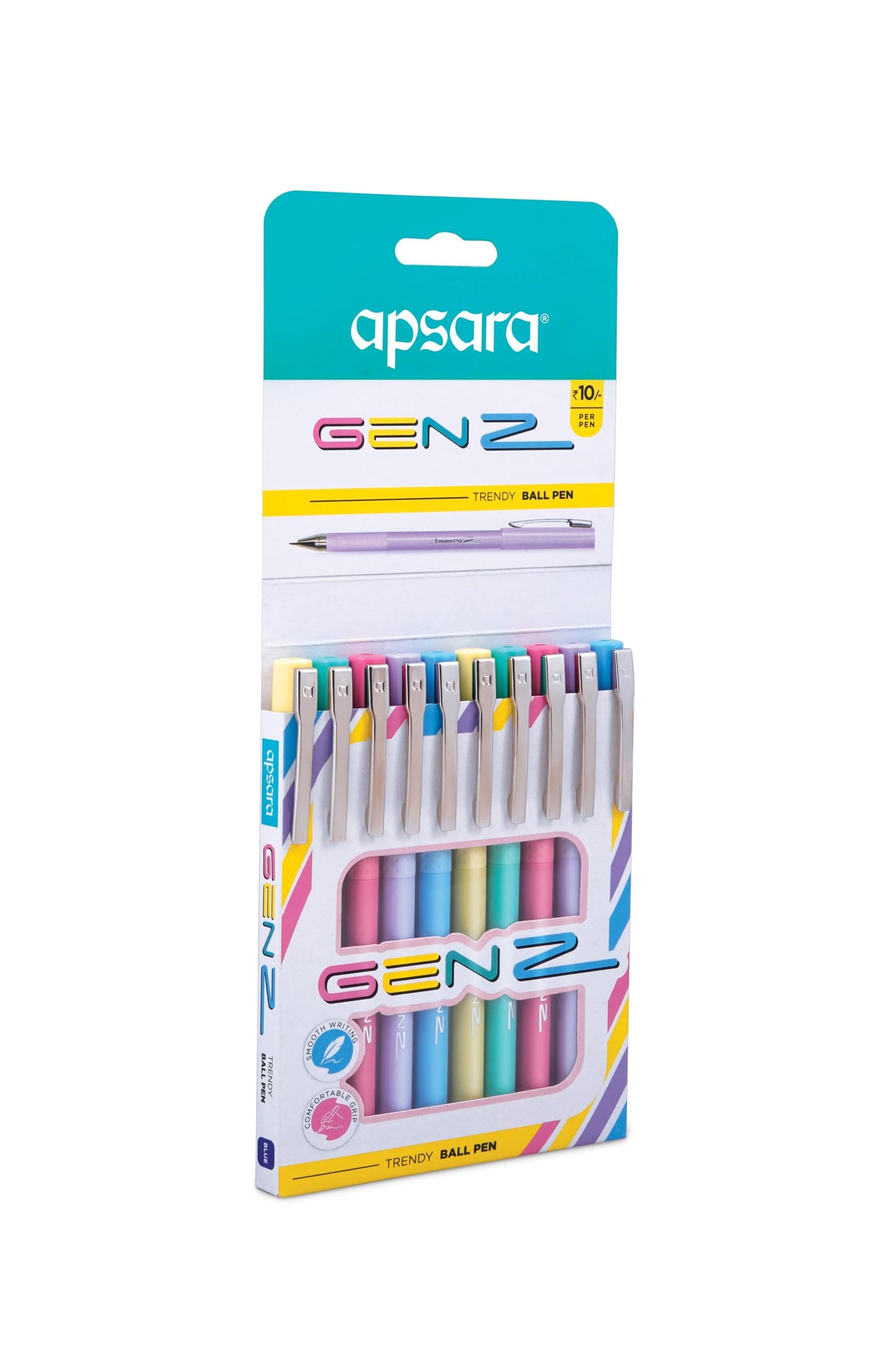Apsara Genz ball pen | smooth & long writing & comfortable grip | Attractive body colures & look |