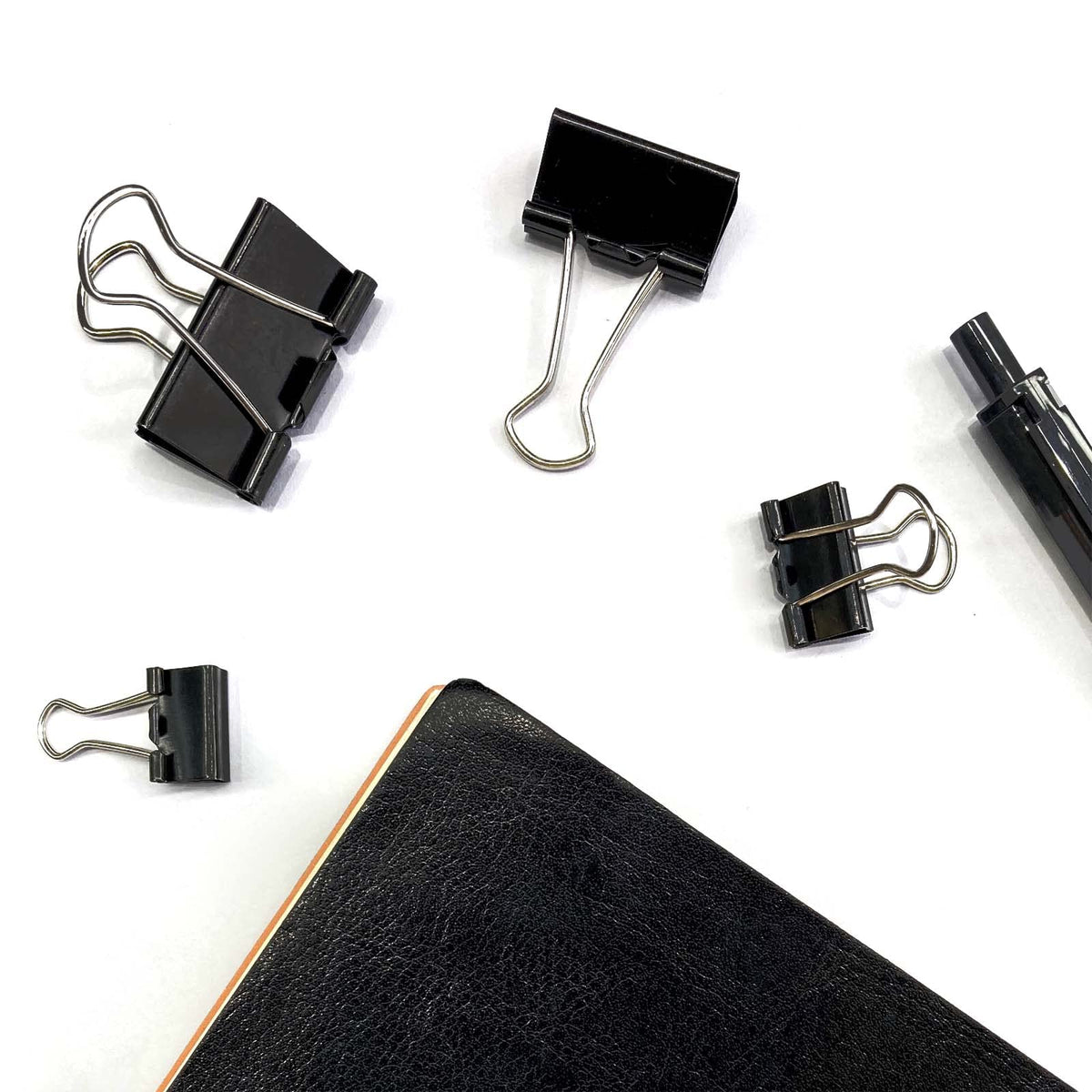 Ykimok 120Pcs Assorted Sizes Binder Clips, Metal Paper Clamps 4 Assorted Sizes, Medium, Small, X