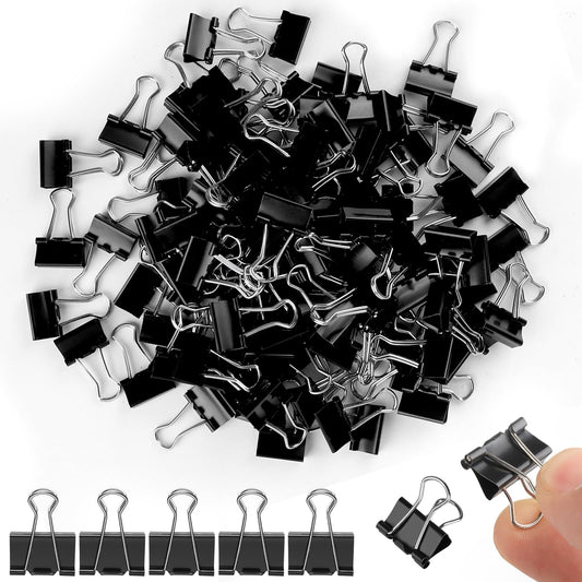 Ufmarine Mini Binder Clips, 144 Pcs Small Binder Clips 15mm, Small Paper Clips for Office Supplies