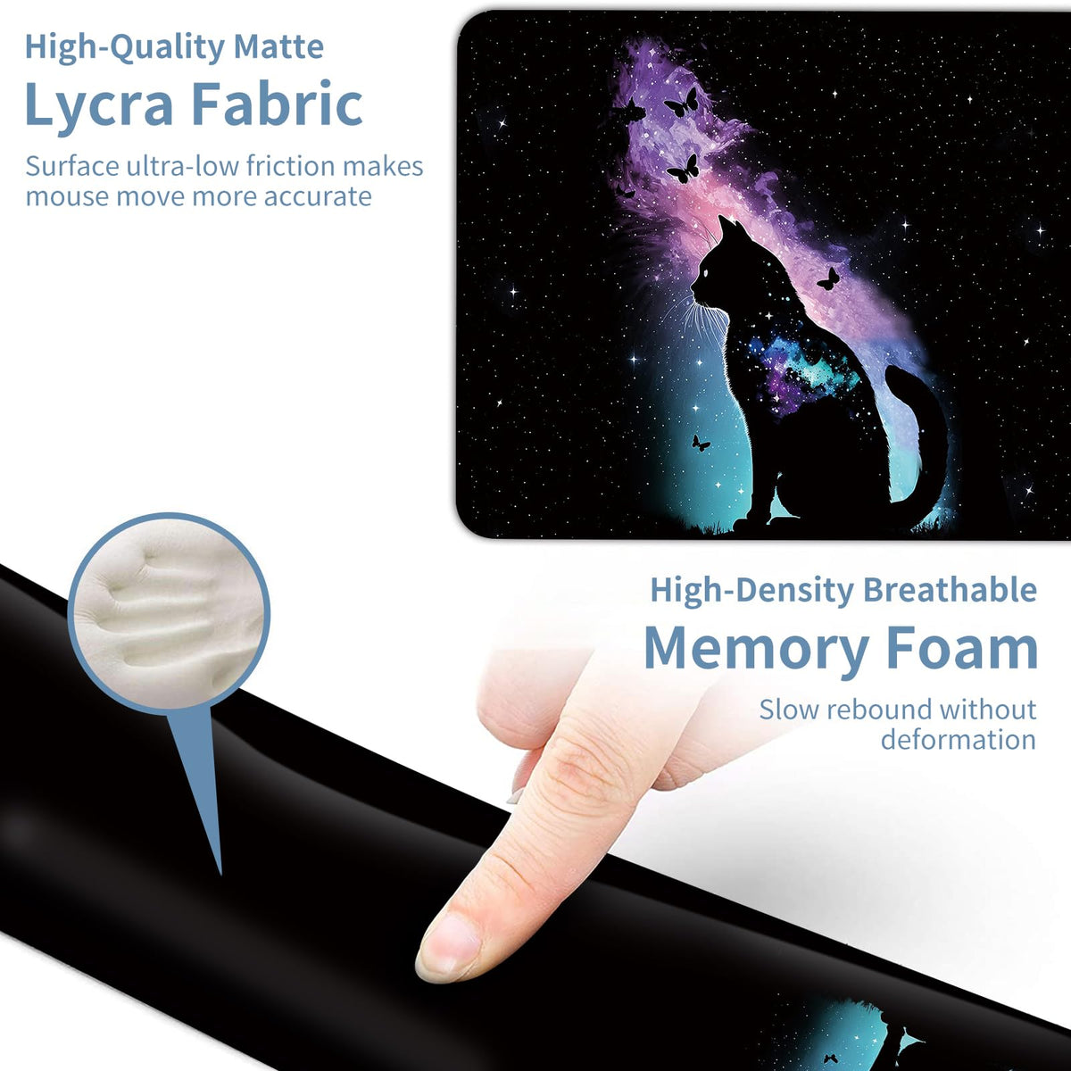 Keyboard Wrist Rest + Mouse Pad + Mouse Wrist Rest Support Set + Coaster, Ergonomic Memory Foam