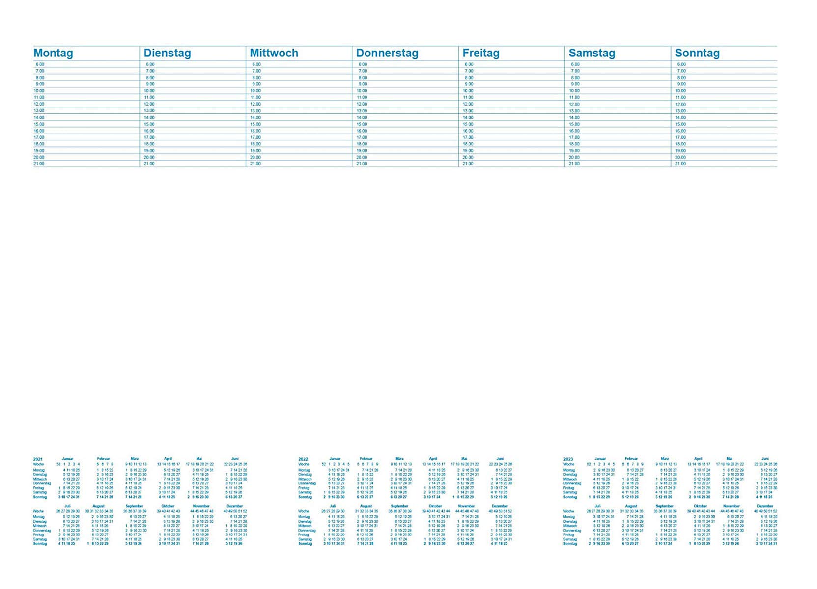 RNK 46617 Desk Pad Office, 60 x 42 cm Blank with Calendar