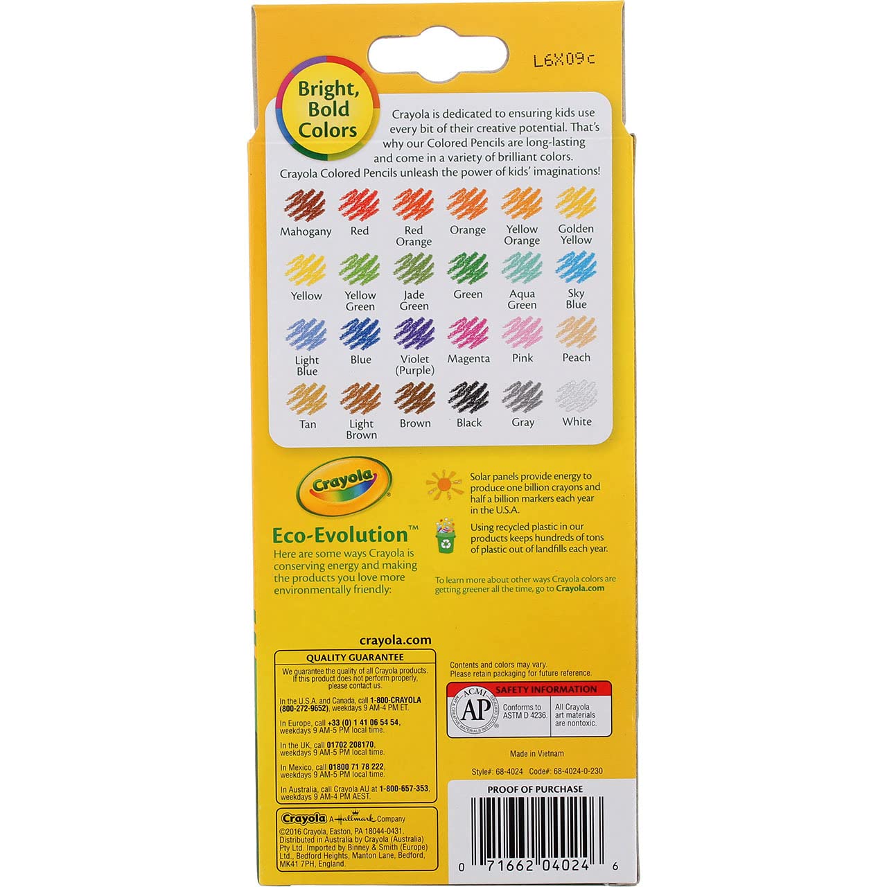 Crayola Colored Pencils Long 24 in a Pack (Pack of 4) 96 Pencils Total