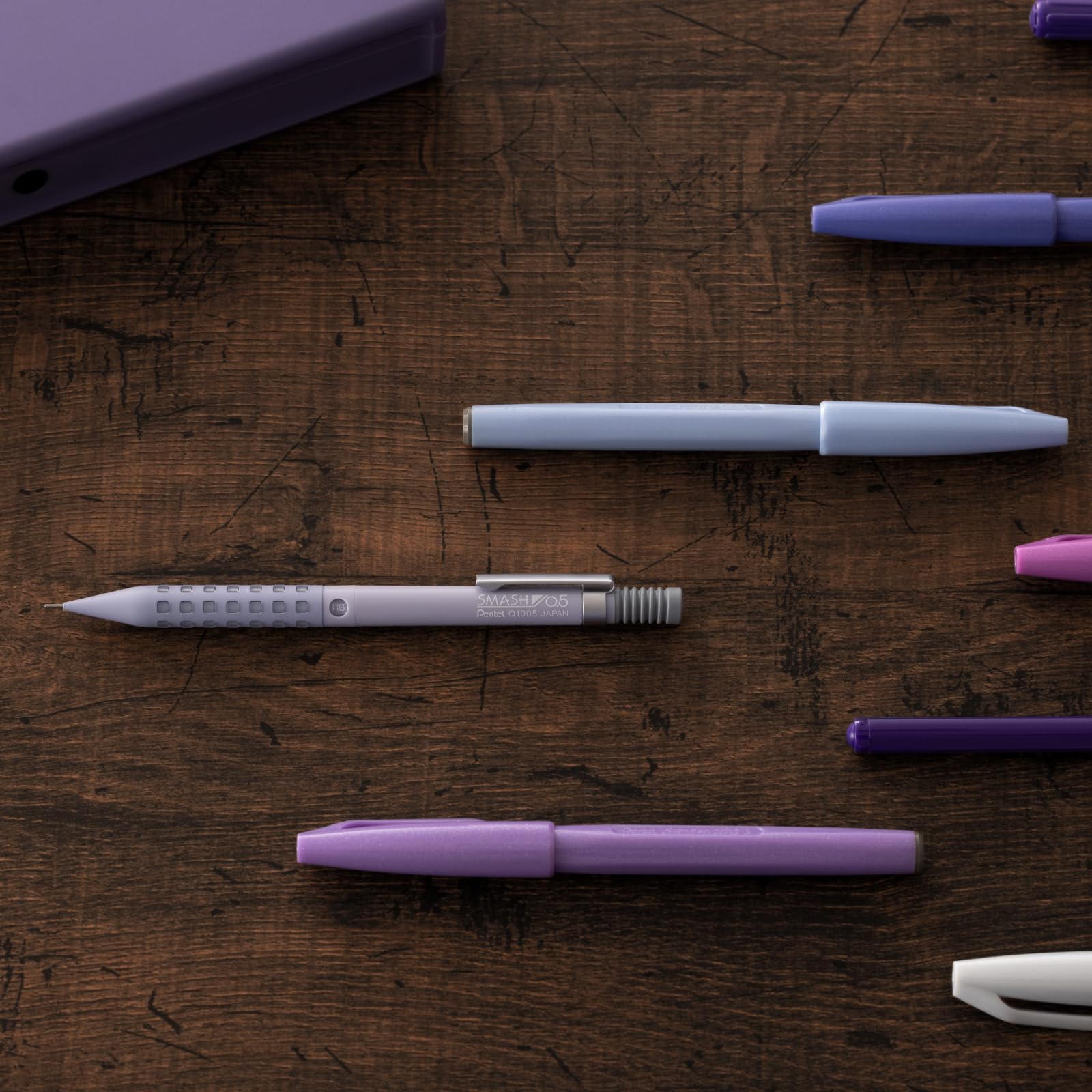 Pentel Q1005-23A Mechanical Pencil, Smash, 0.5mm, Dull Violet