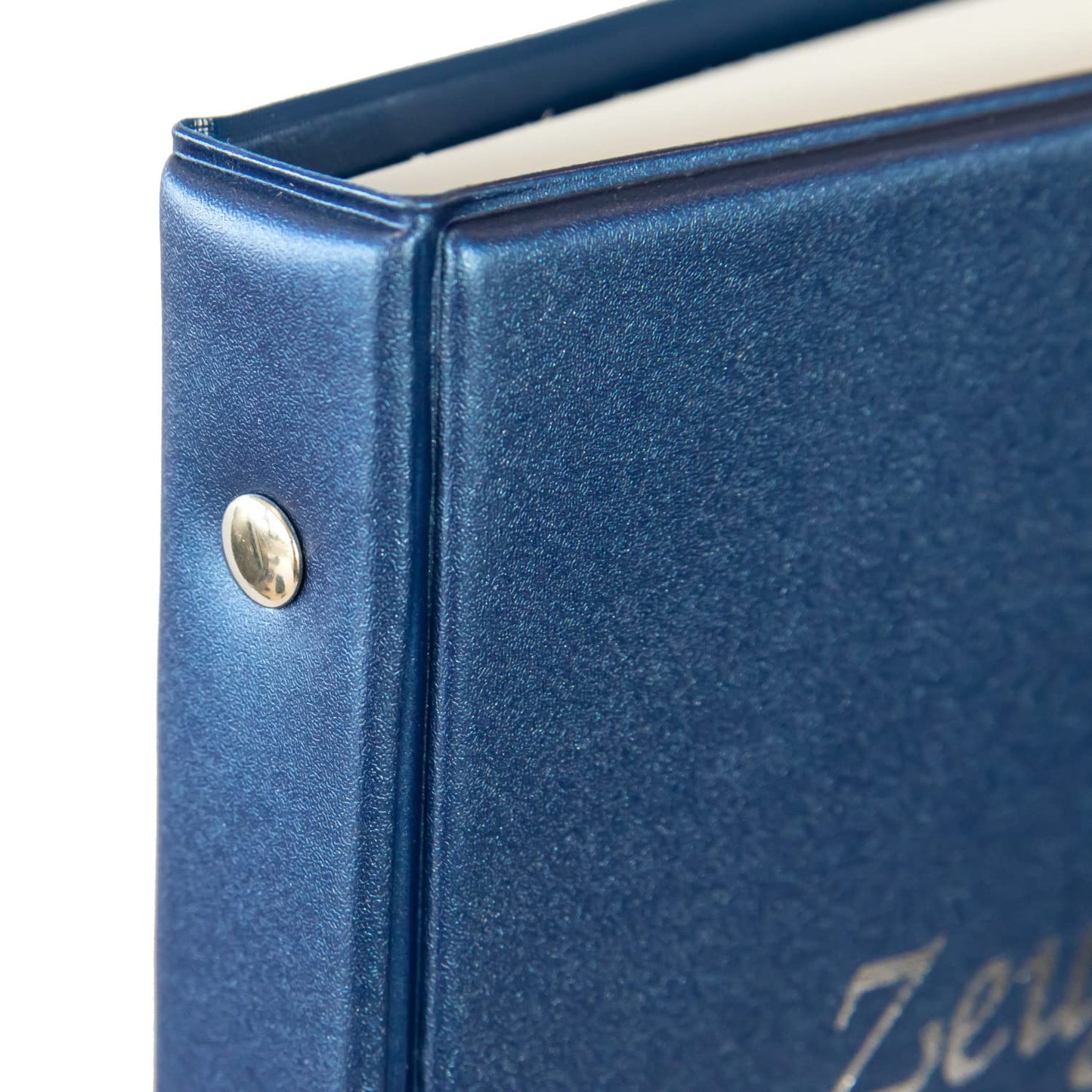 Idena 20105 Certificate Folder Ring Binder DIN A4 10 Pockets Transparent Blue with 4 Ring Mechanism