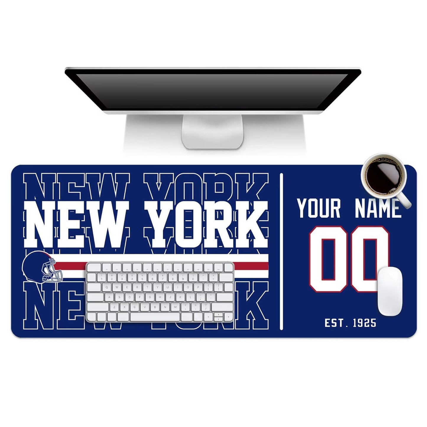 ANTKING New York Mouse Pad Custom Name and Number Desk Pad for Men Women Youth Gifts