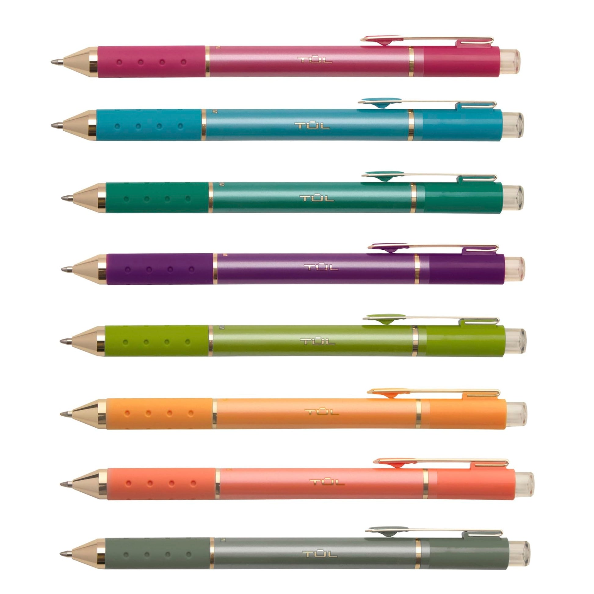 TUL® GL Series Retractable Gel Pens, Medium Point, 0.8 mm, Assorted Barrel Colors, Assorted Deep