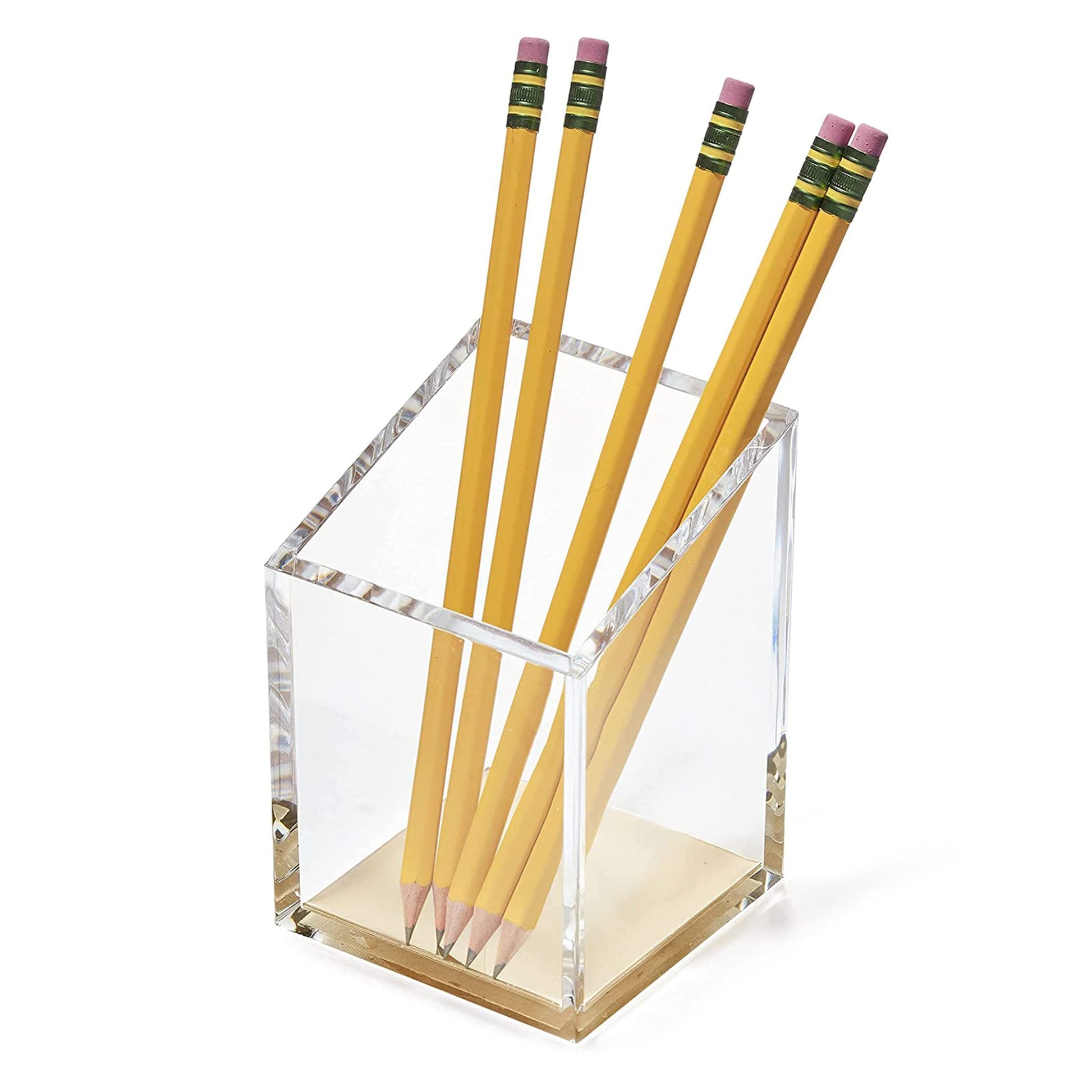 OfficeGoods Acrylic Pen and Pencil Holder, Gold