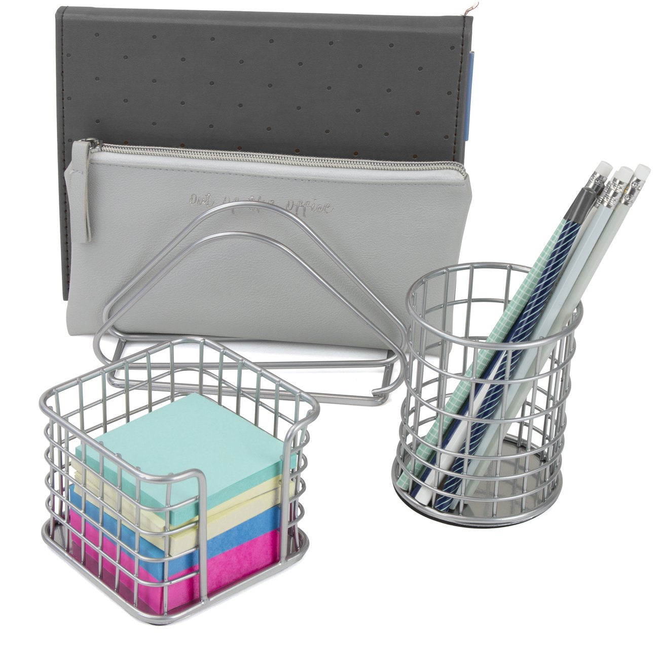 Sorbus Desk Organizer Set, 5-Piece Desk Accessories Set Includes Pencil Cup Holder, Letter Sorter