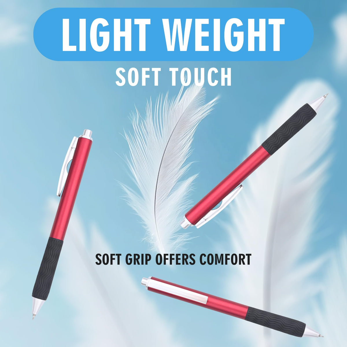 HZIDYAKE Gel Pens Bulk, 50 Black Ink Gel Pens, Smooth Writing Without Losing Ink, 0.5mm Fine Tip