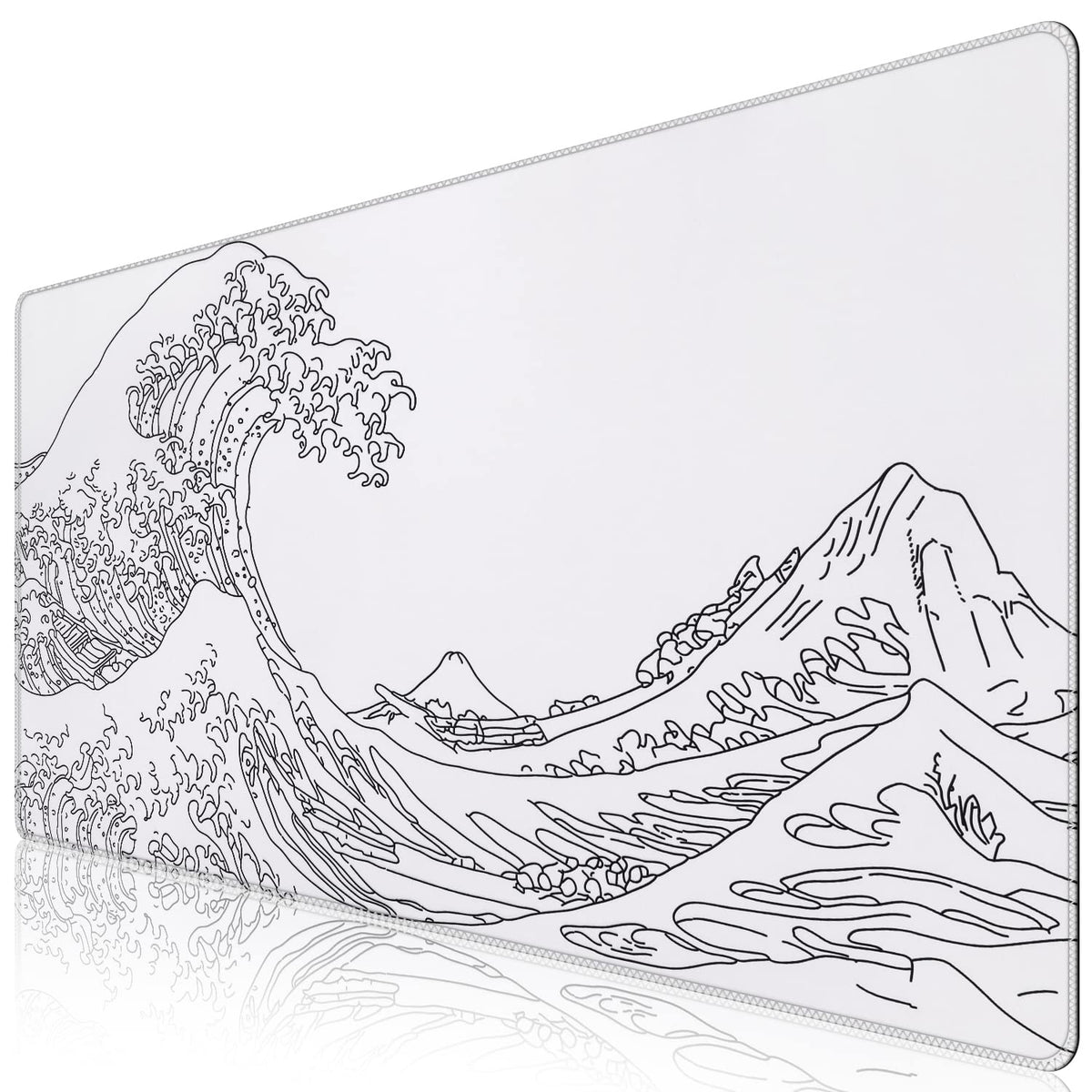 iCasso White Mouse Pad, Extended Gaming Desk Pad 35.4x15.7 in