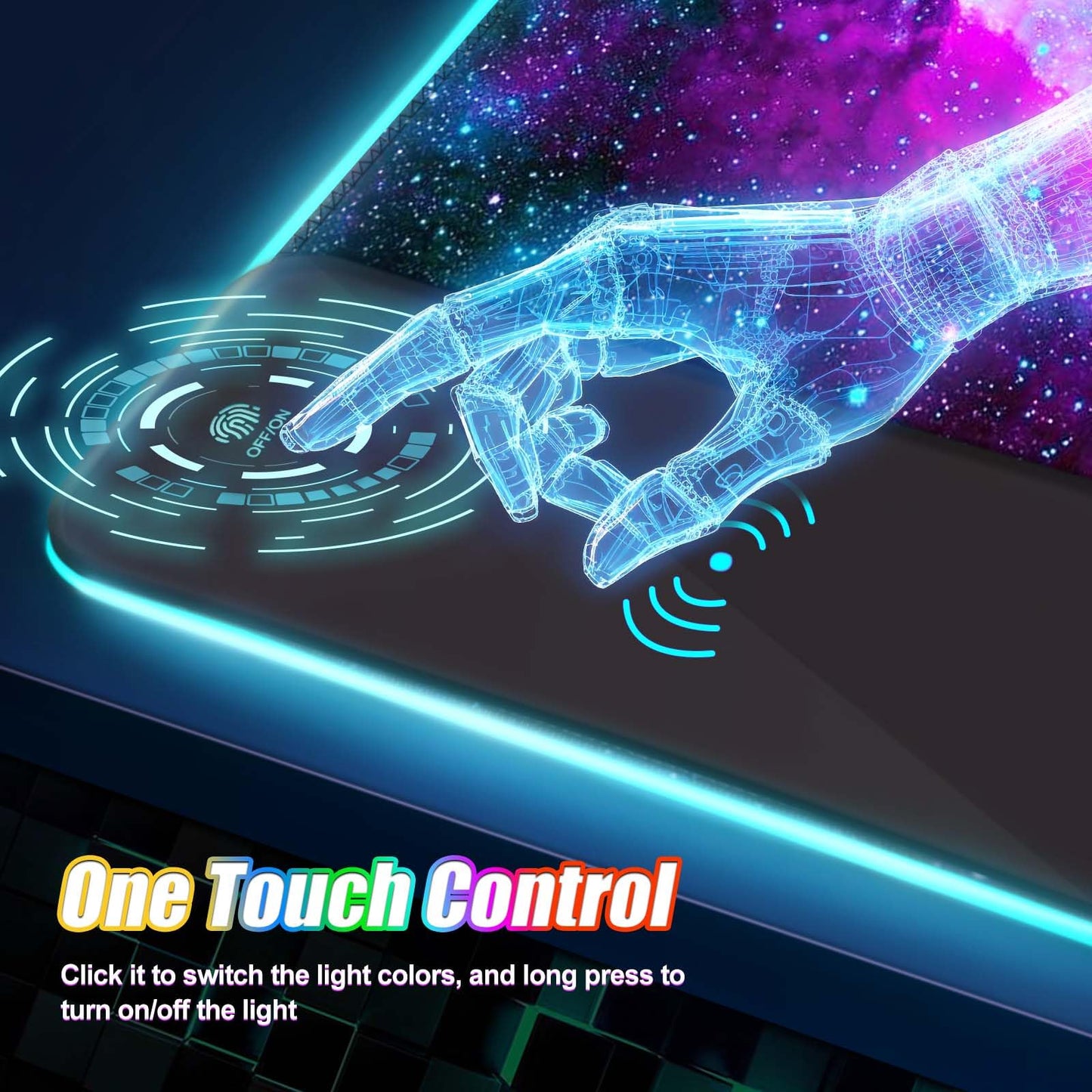 ToLuLu Wireless Charging RGB Gaming Mouse Pad,15W LED 30W Charger Mouse Mat