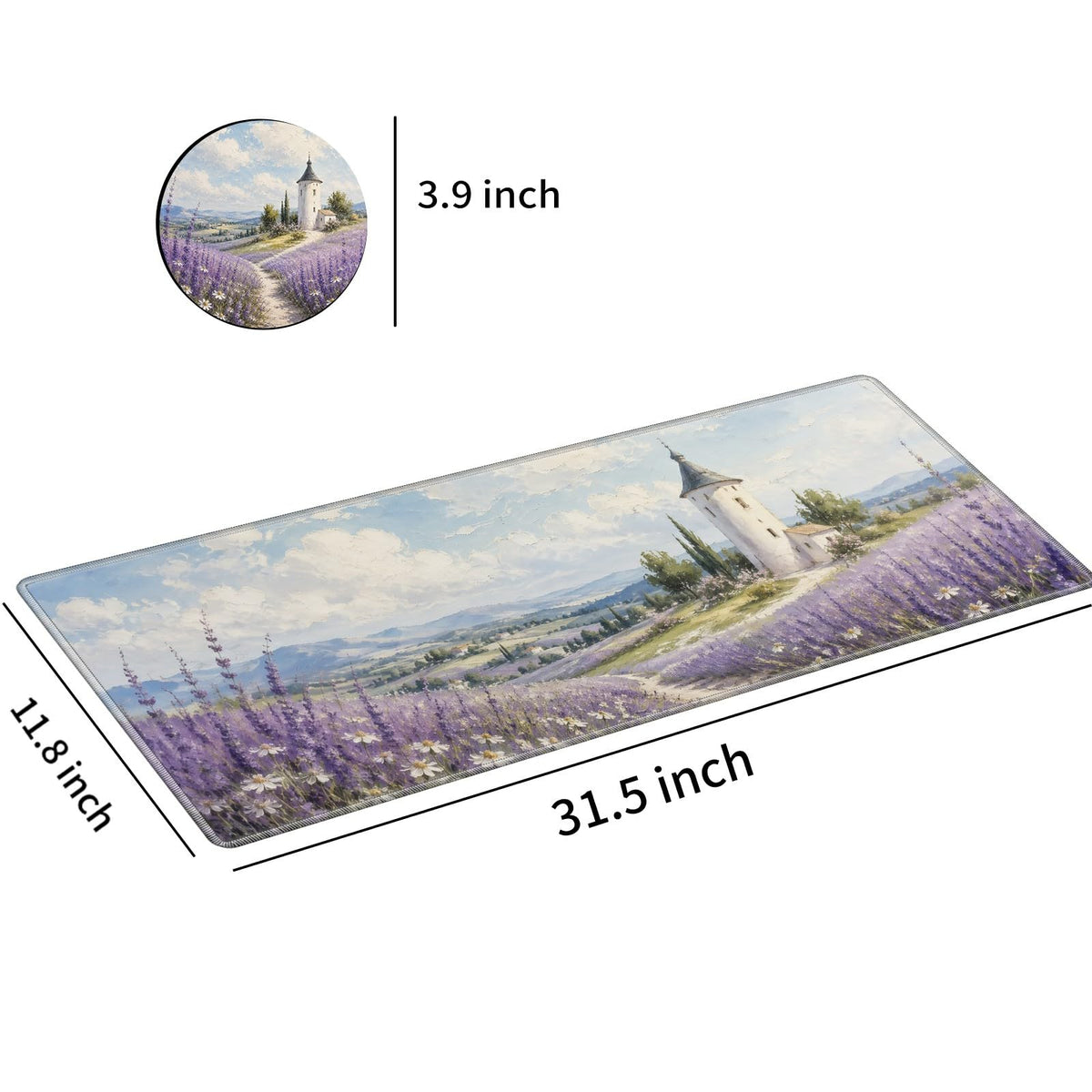 Desk Mat Large Gaming Mouse Pad + Coaster