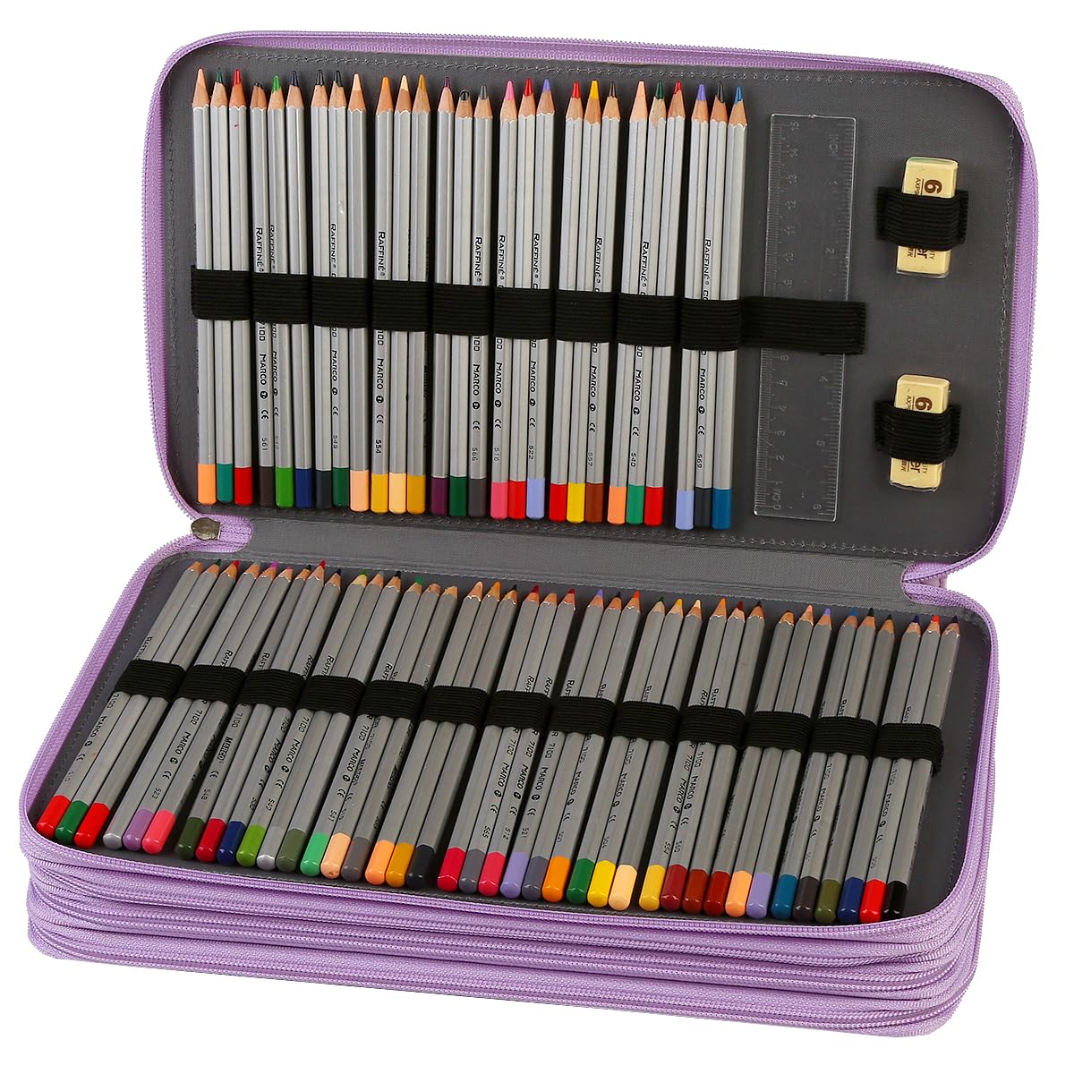 Lbxgap 300 Slots Colored Pencil Case Organizer, 4 Layer Bag