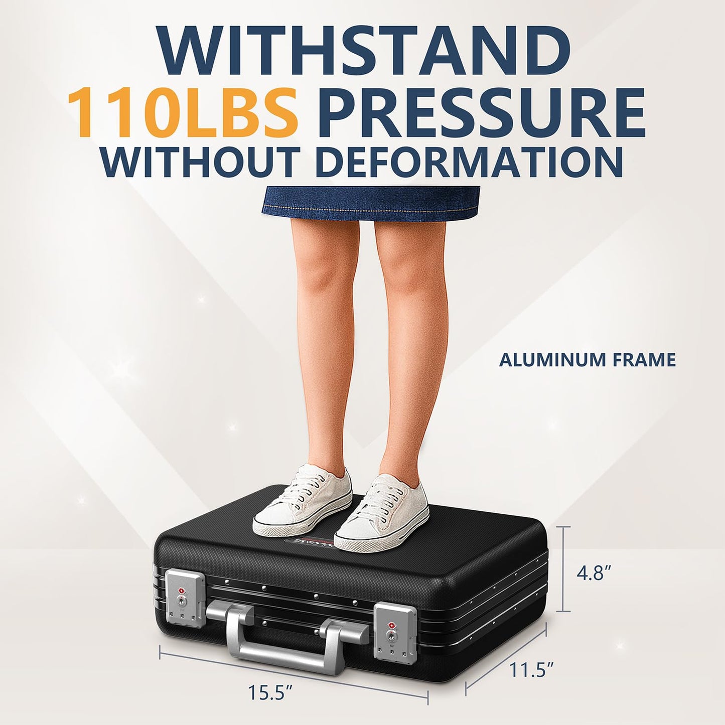 COLCASE Fireproof Document Box with Aluminum Frame - Ultra Hard Box